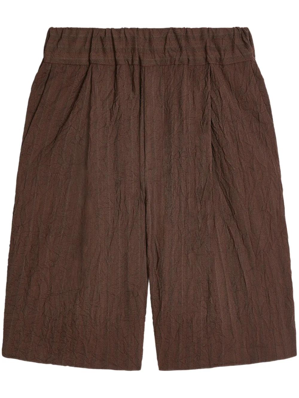 SHORT PLEATED Dries Van Noten BROWN S