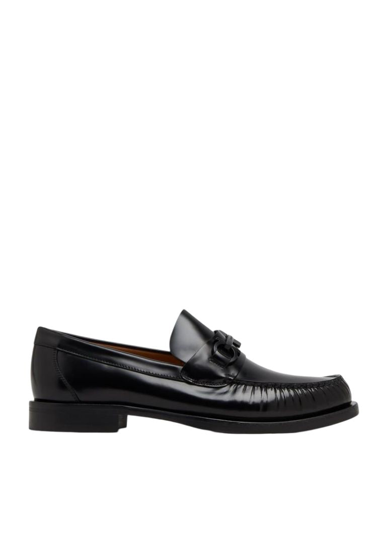 MOCASIN WITH BLACK GANCINI DECORATION Ferragamo NEGRO 6