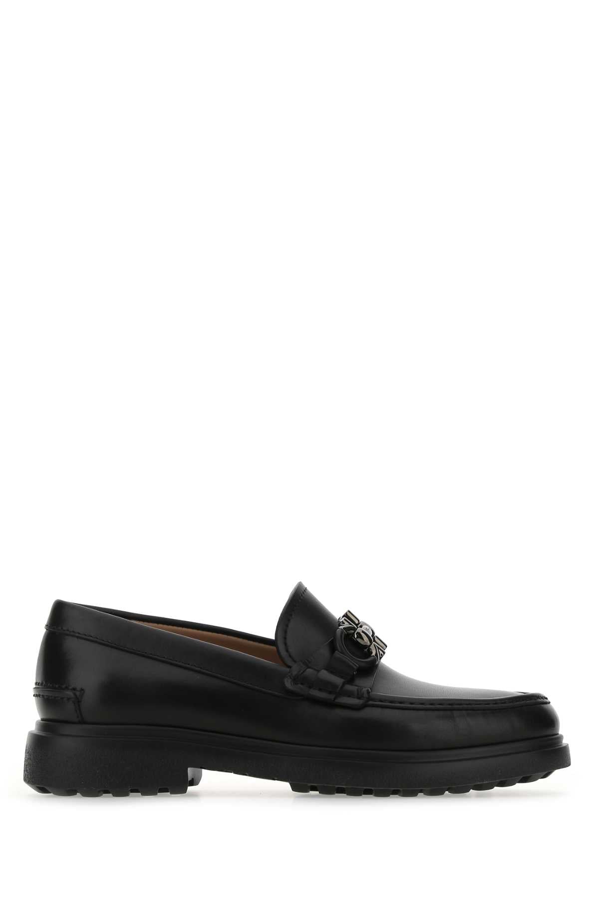 BLACK LEATHER LOAFERS Ferragamo BLACK 7