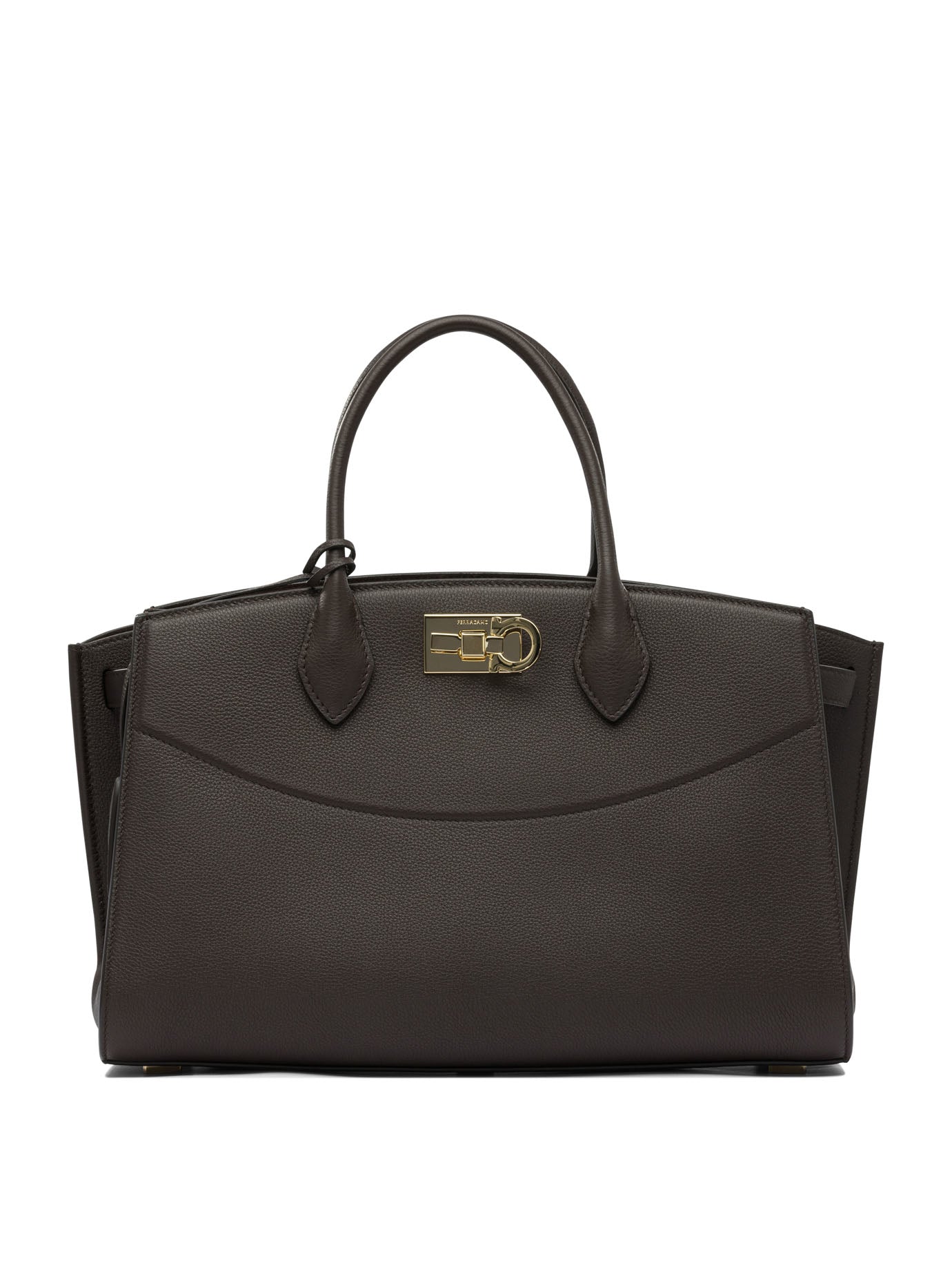 BROWNCALF GOAT LINING HANDBAG Ferragamo BROWN UNI