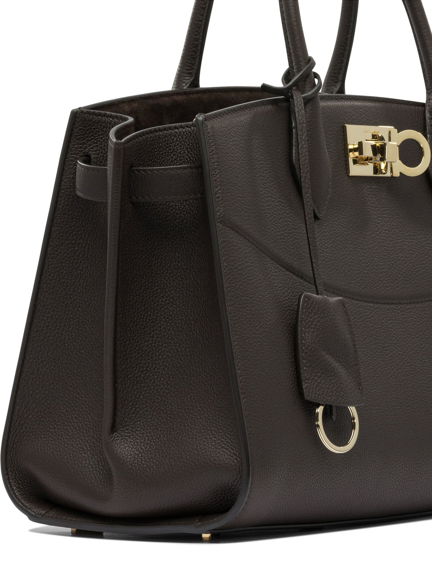 BROWNCALF GOAT LINING HANDBAG Ferragamo