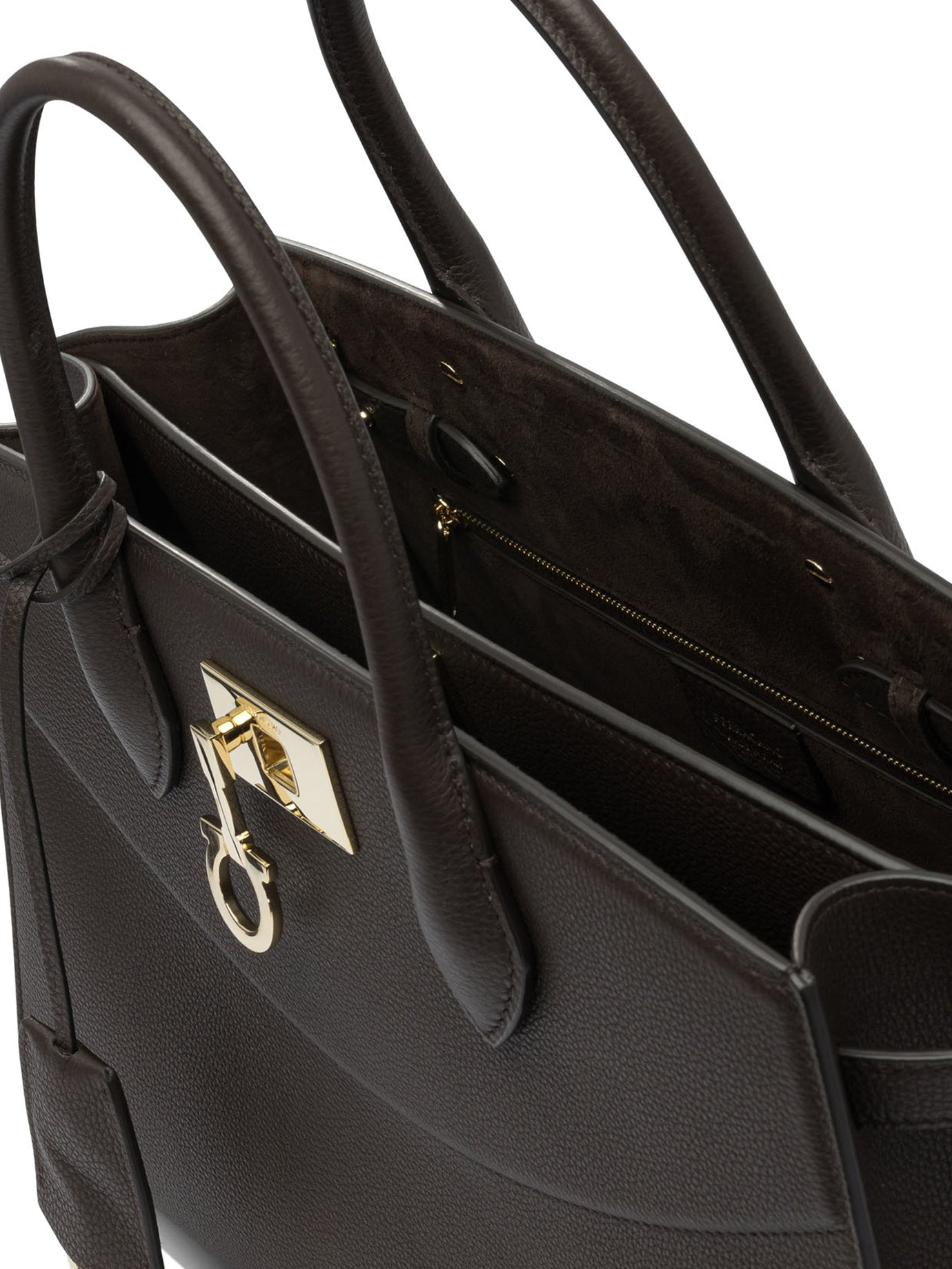 BROWNCALF GOAT LINING HANDBAG Ferragamo