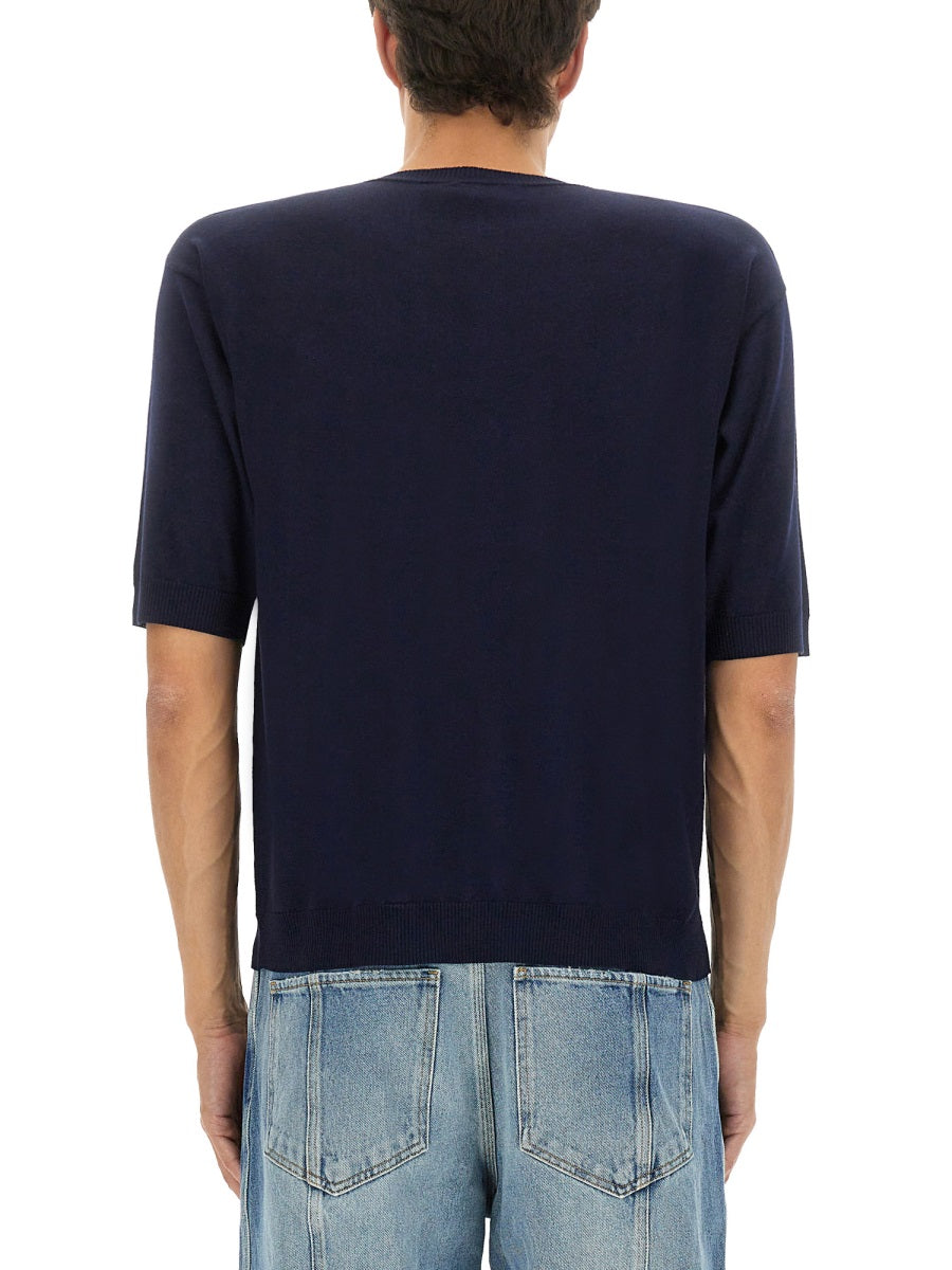 BLUE T-SHIRTS MOSCHINO COUTURE