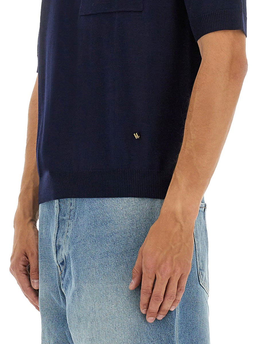 BLUE T-SHIRTS MOSCHINO COUTURE