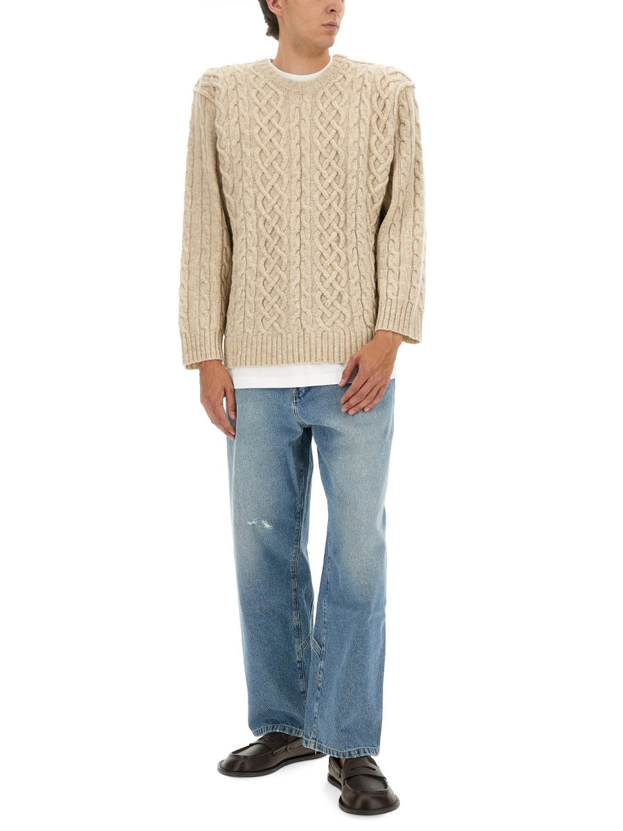 IVORY SWEATERS MOSCHINO COUTURE