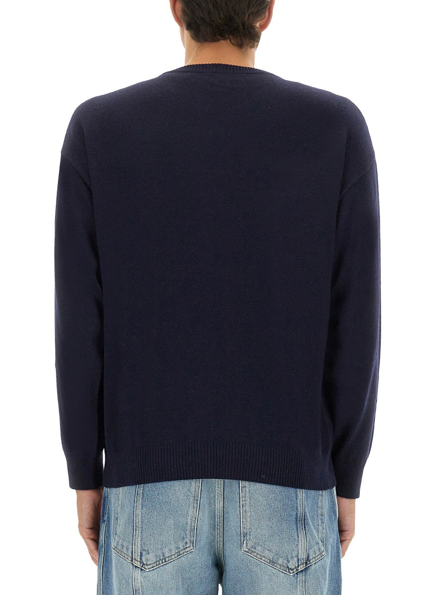 BLUE SWEATER MOSCHINO COUTURE