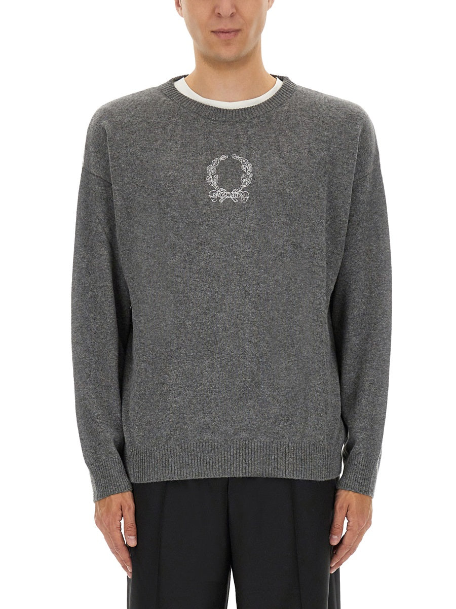 GREY SWEATERS MOSCHINO COUTURE GREY 48