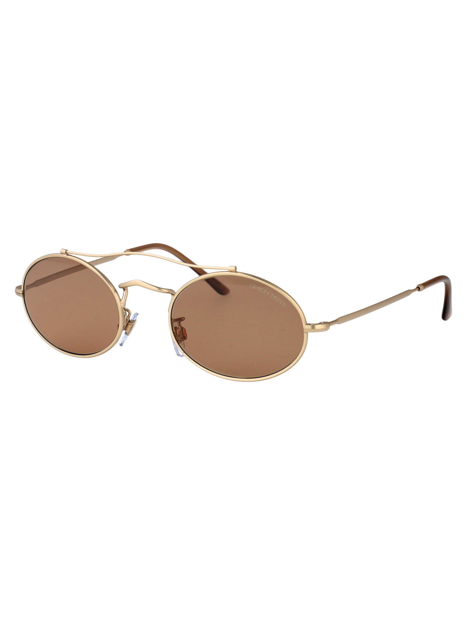 MATTE PALE GOLD METAL SUNGLASSES Giorgio Armani