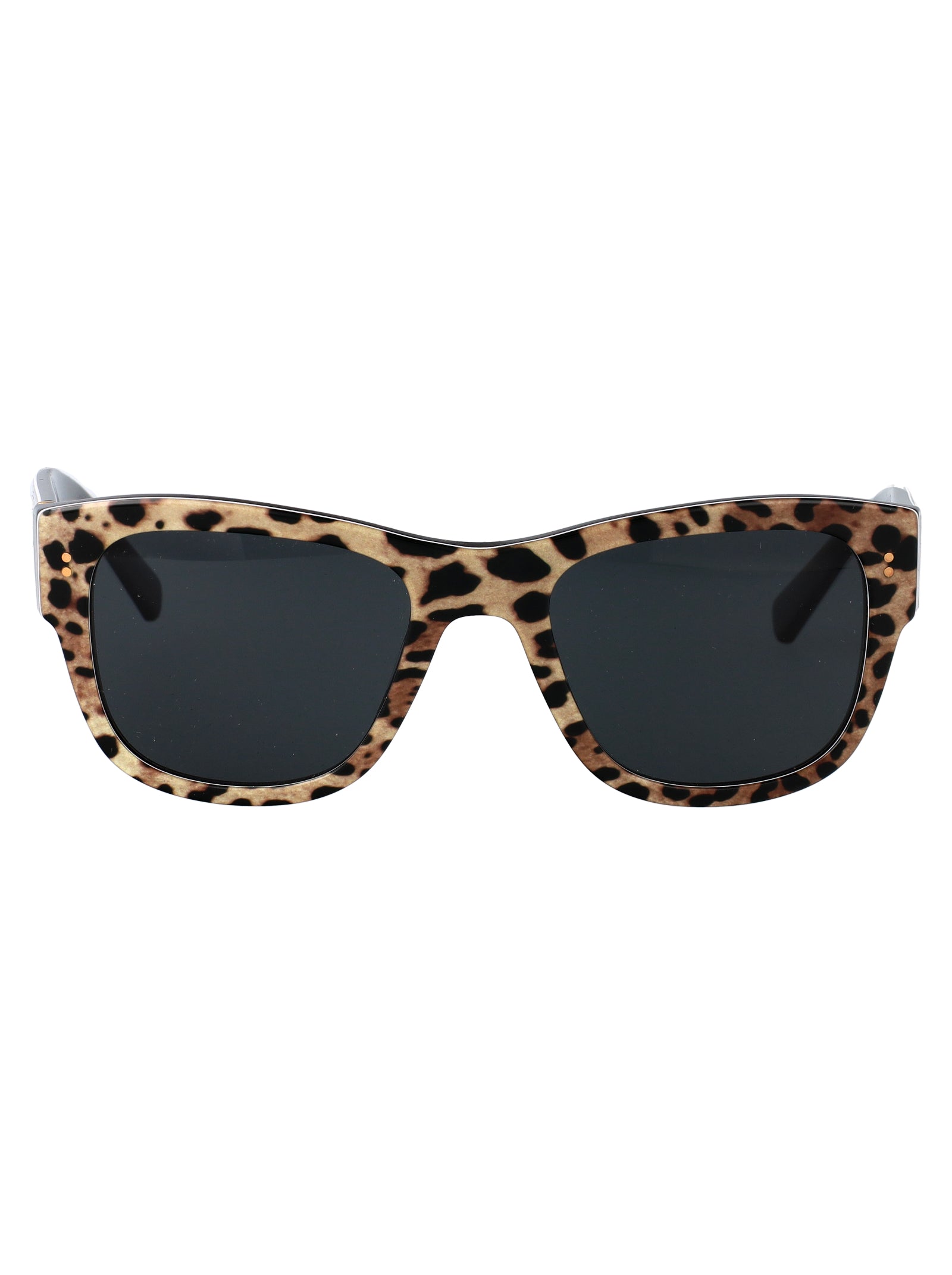TOP CON STAMPA LEOPARDO SU NERO ACETATE SUNGLASSES Dolce & Gabbana TOP CON STAMPA LEOPARDO SU NERO 52