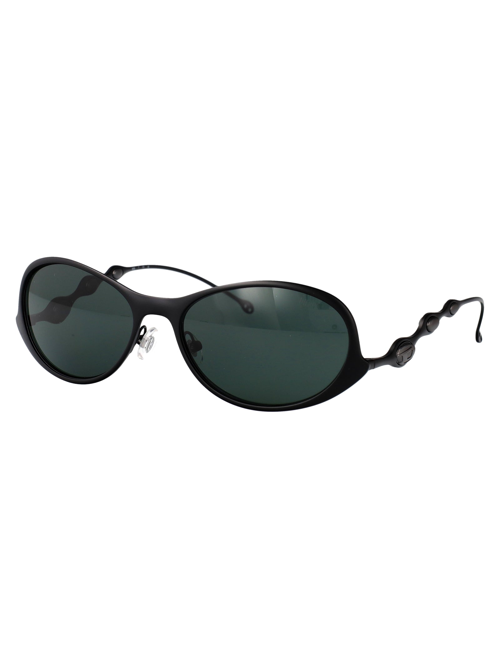 POWDRE MATTE BLACK METAL SUNGLASSES Diesel