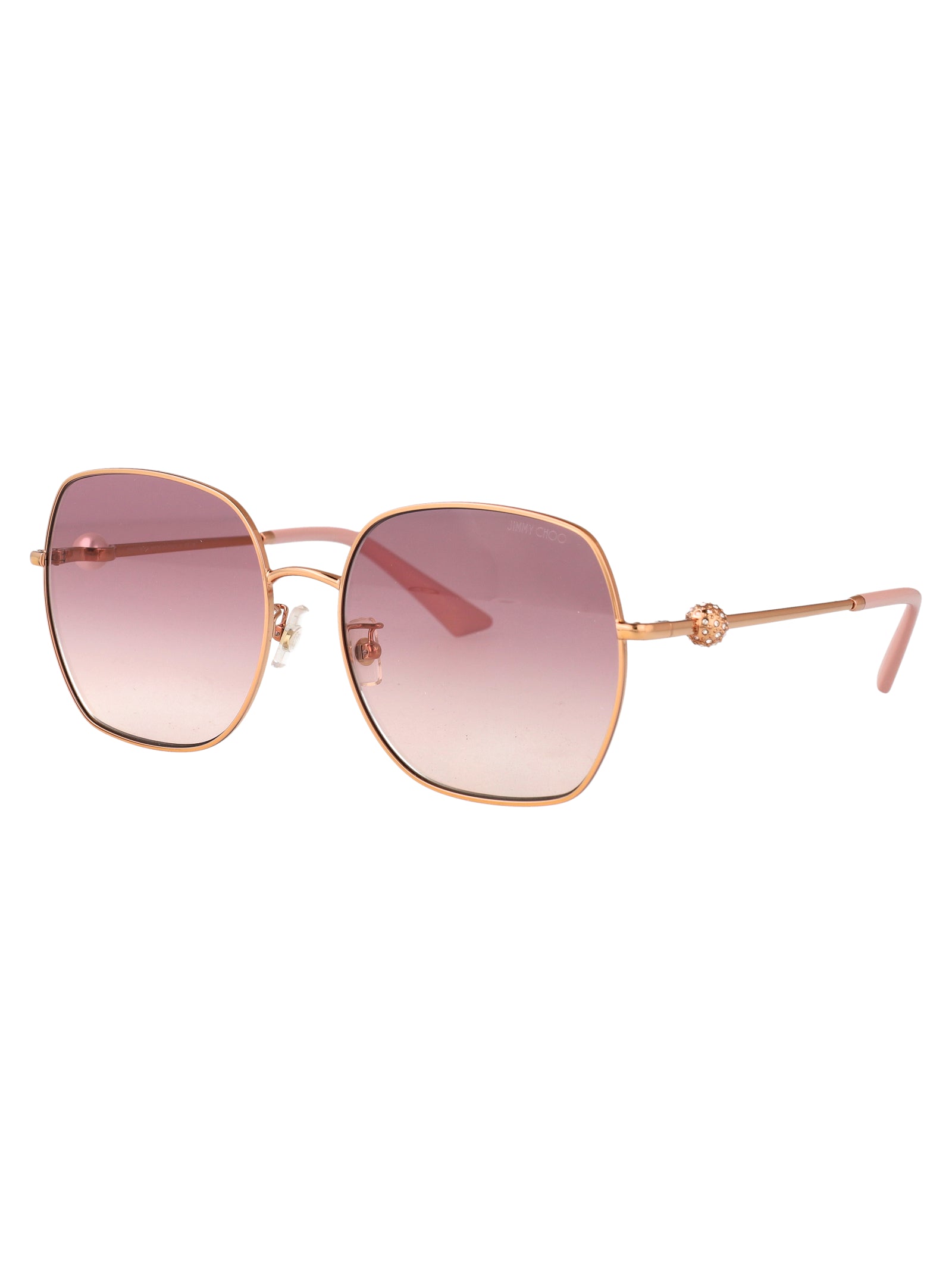 ROSE GOLD METAL SUNGLASSES Jimmy Choo