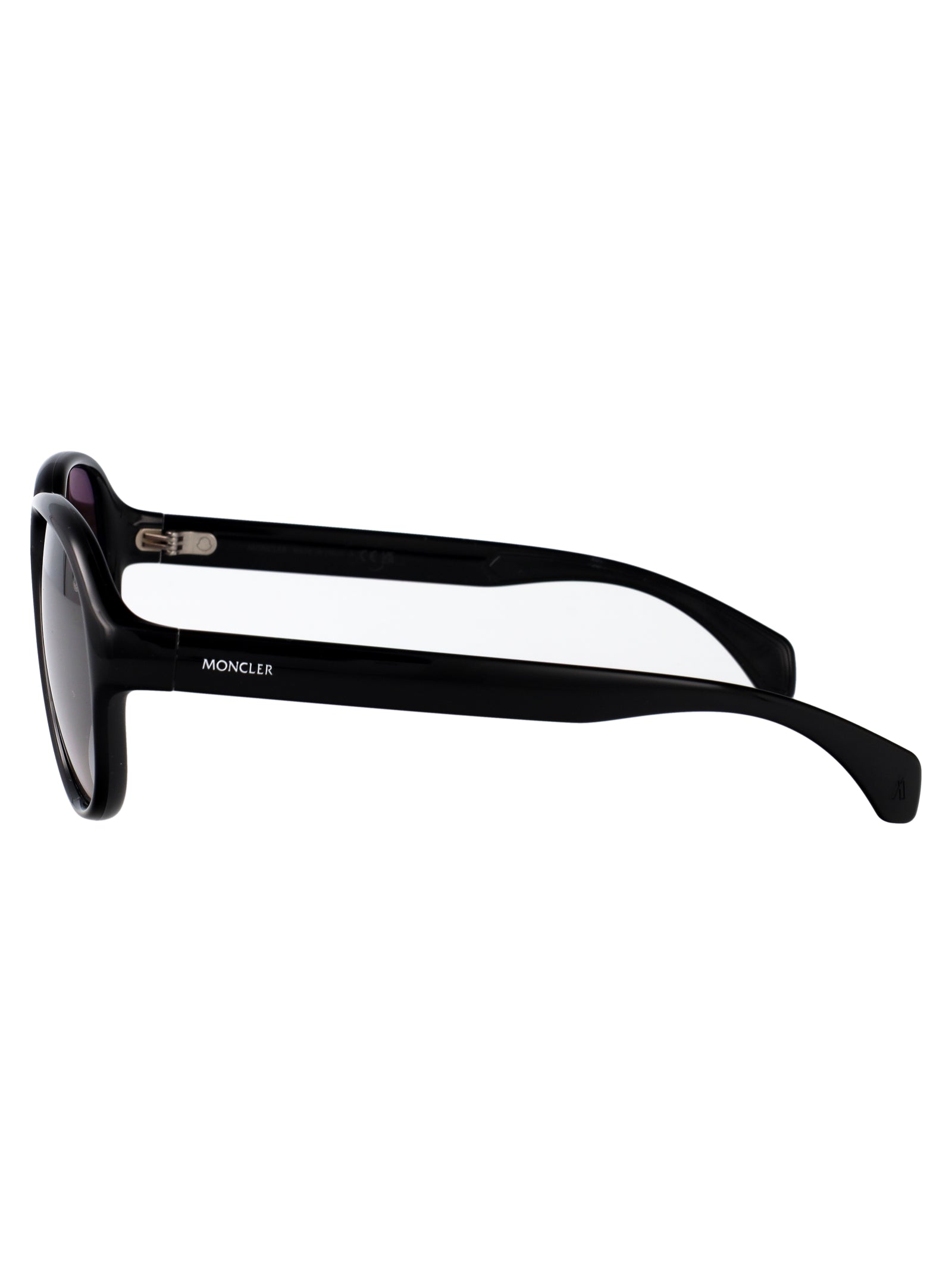 SHINY BLACK INJECTATE SUNGLASSES Moncler