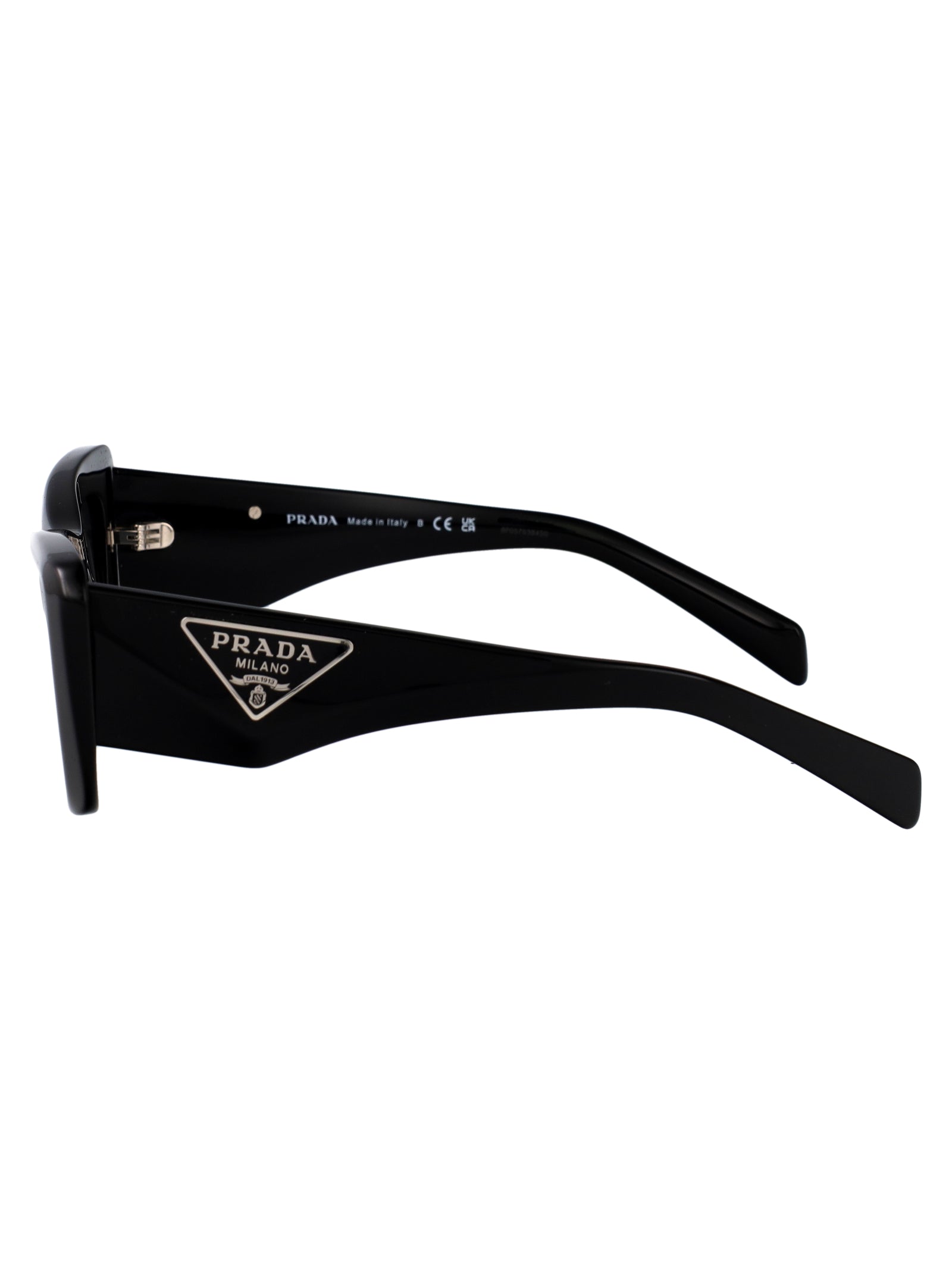 BLACK ACETATE SUNGLASSES Prada