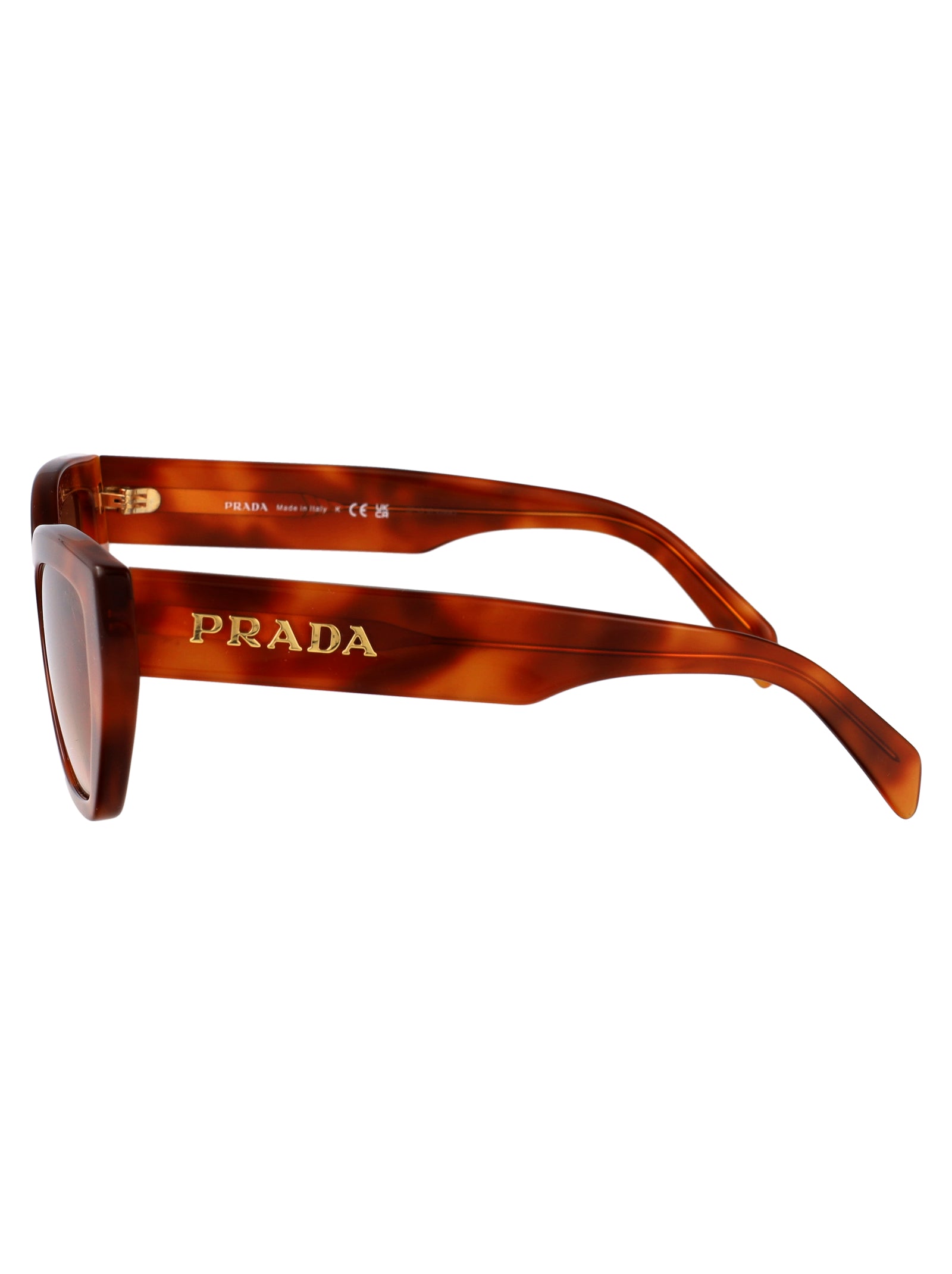 COGNAC TARTARUGATO ACETATE SUNGLASSES Prada