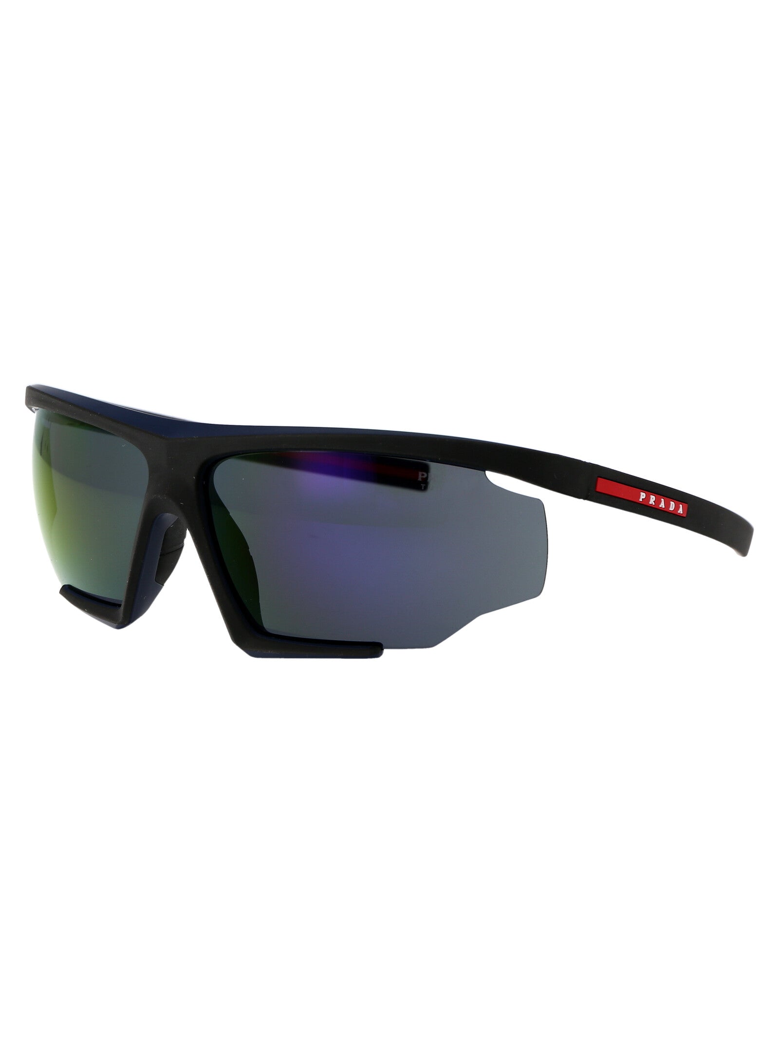 BLACK/RED RUBBER INJECTED SUNGLASSES Prada Linea Rossa