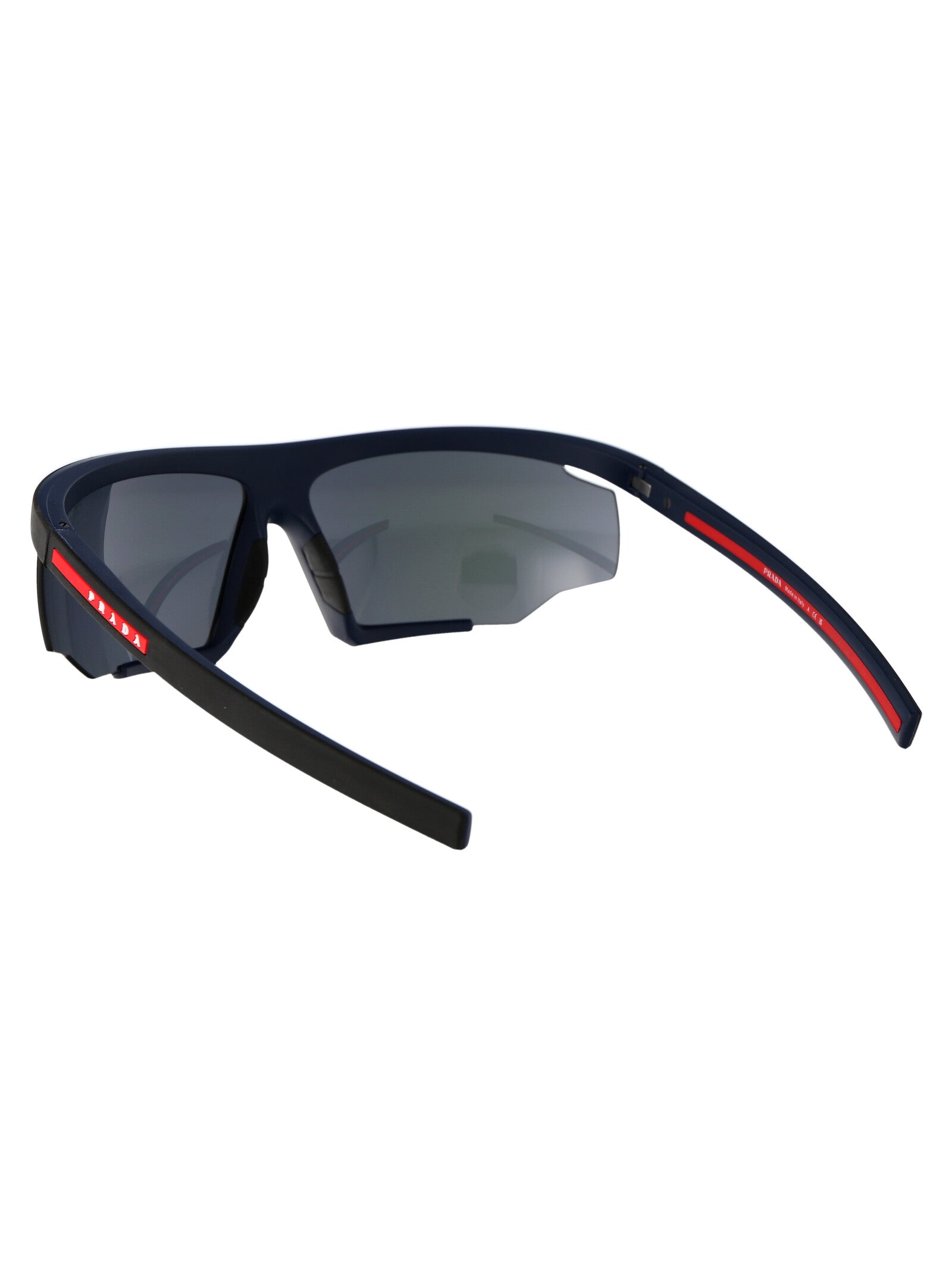 BLACK/RED RUBBER INJECTED SUNGLASSES Prada Linea Rossa
