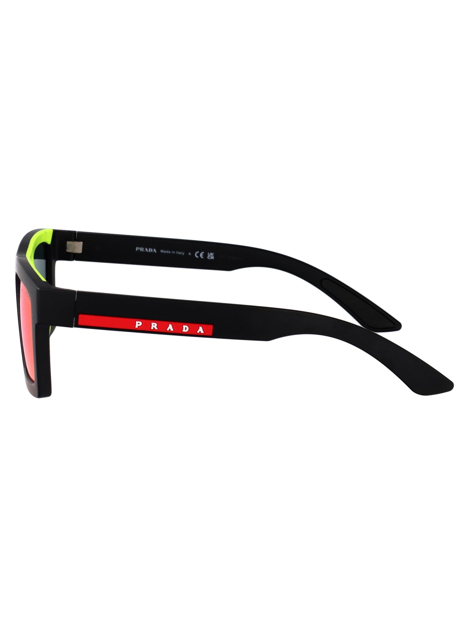 MATTE BLACK INJECTATE SUNGLASSES Prada Linea Rossa