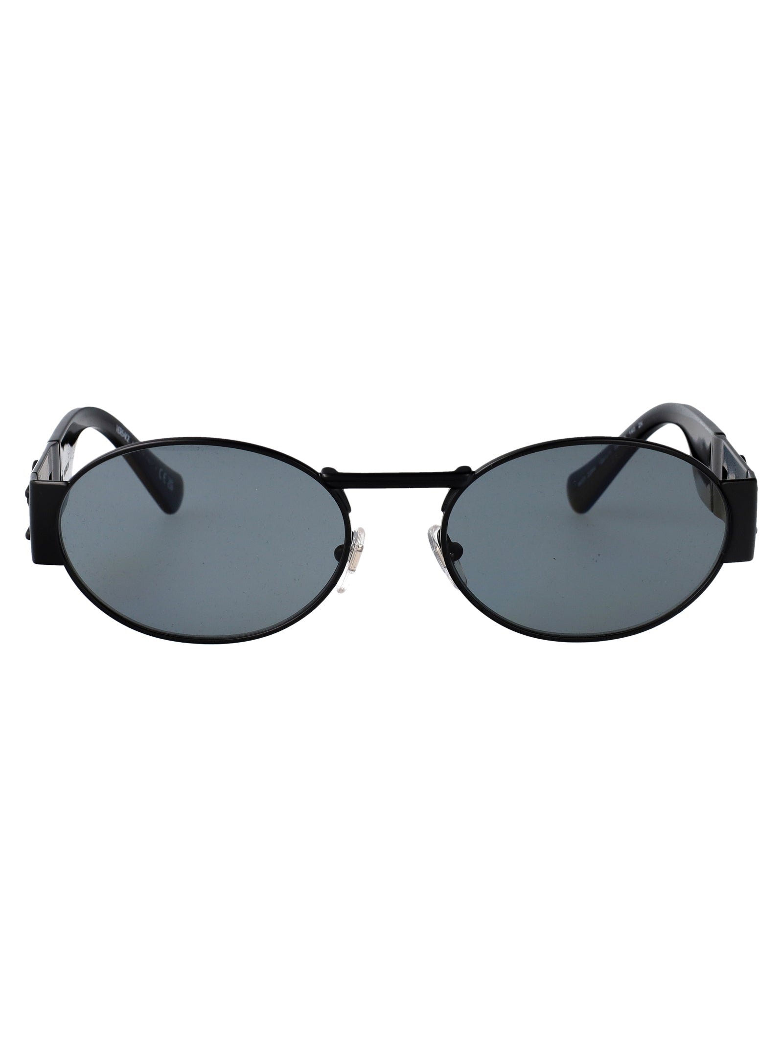 MATTE BLACK STEEL SUNGLASSES Versace MATTE BLACK 56