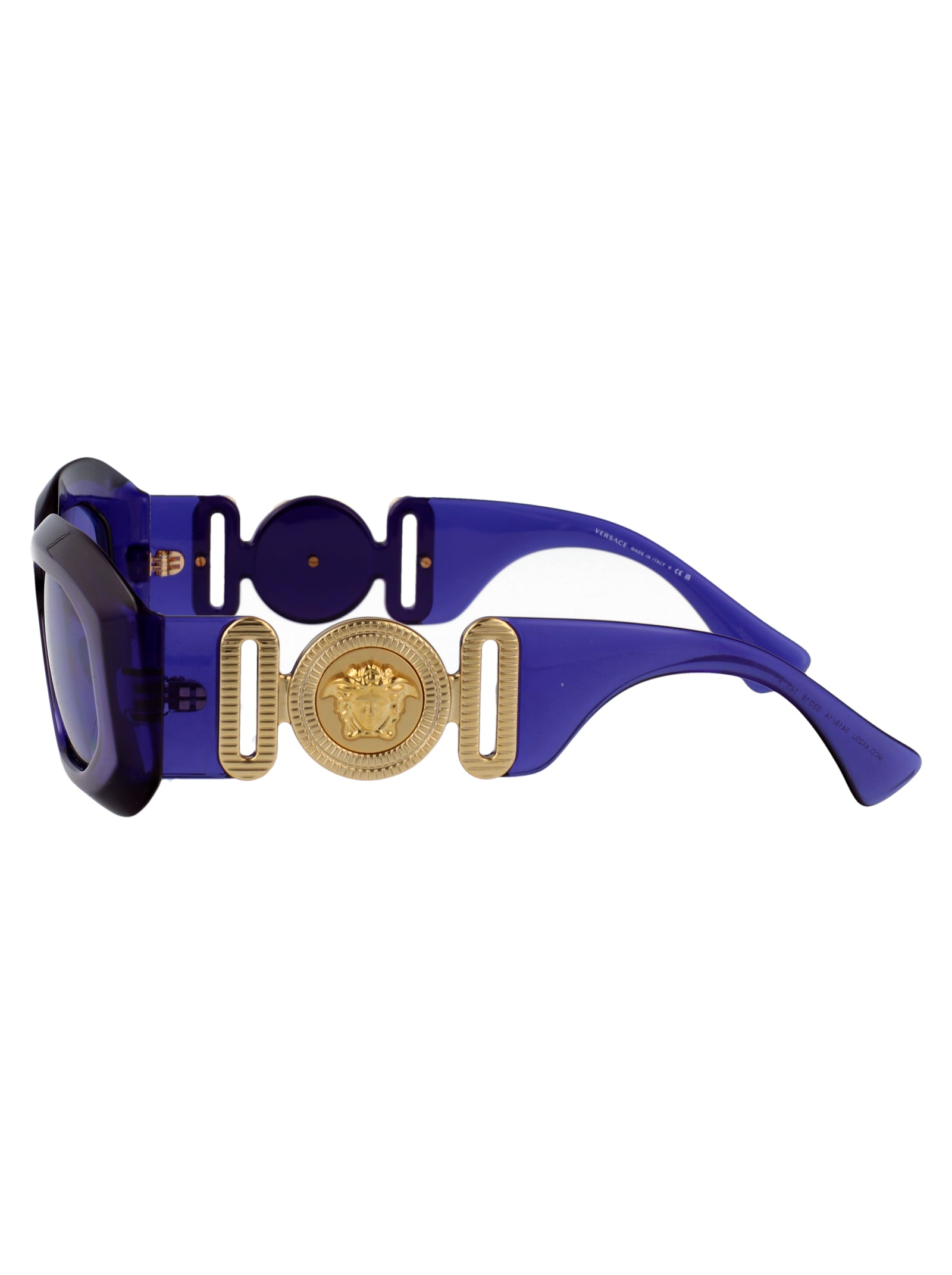 PURPLE TRANSPARENT NYLON SUNGLASSES Versace