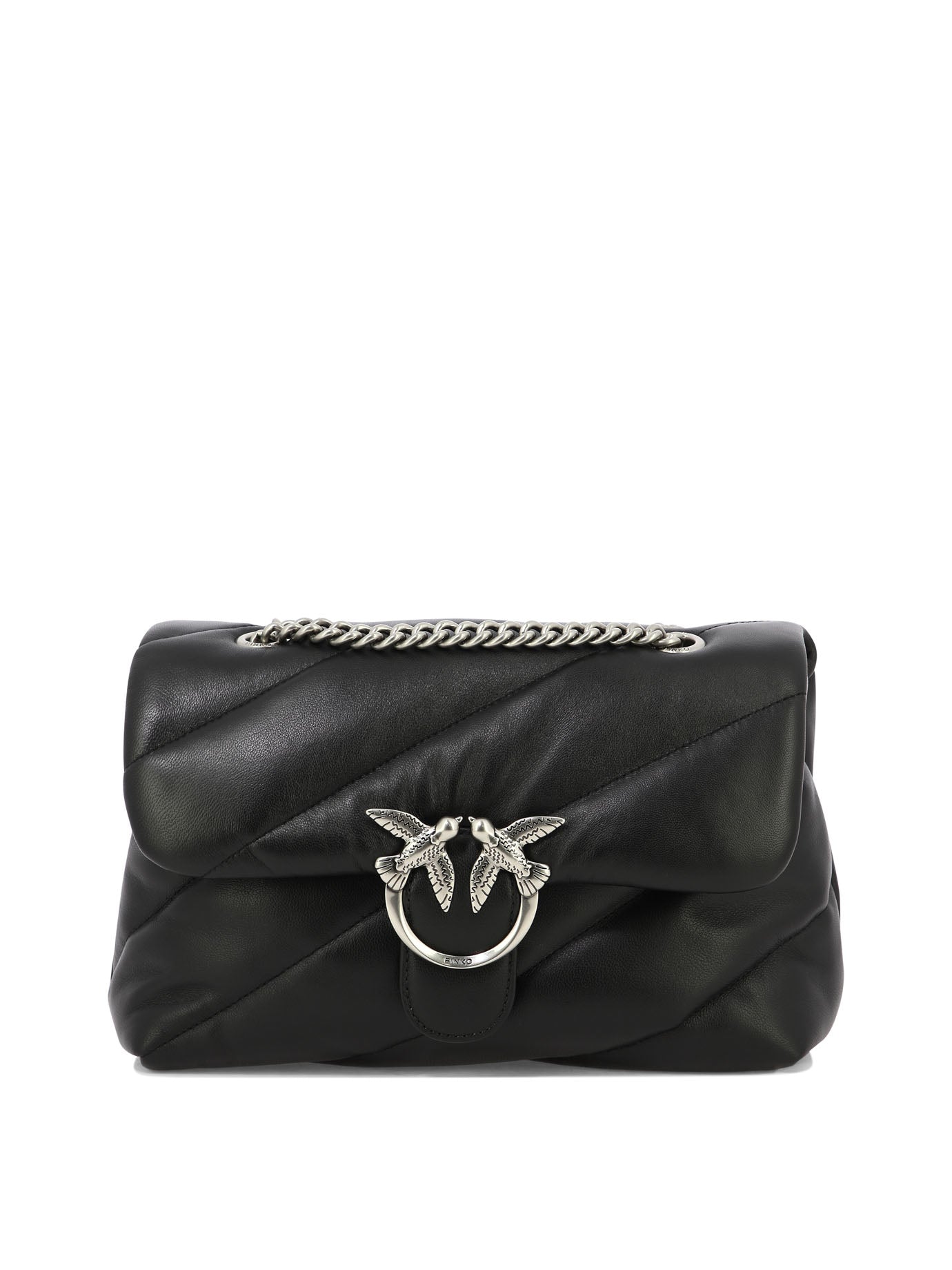 BLACK LEATHER CROSSBODY BAG Pinko BLACK UNI