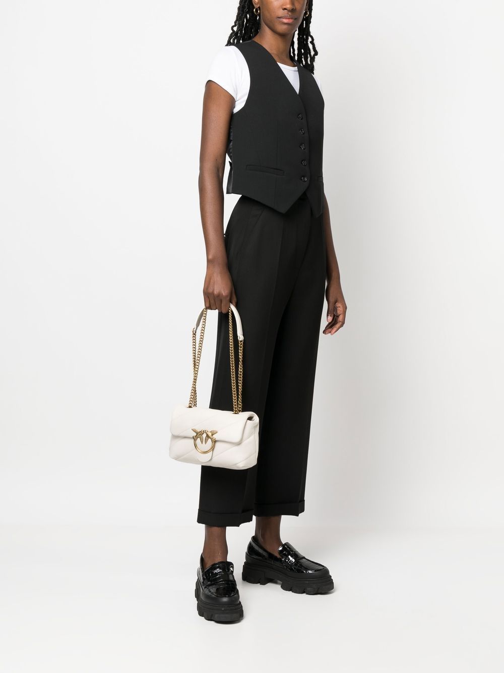 WHITE LEATHER BAGS Pinko
