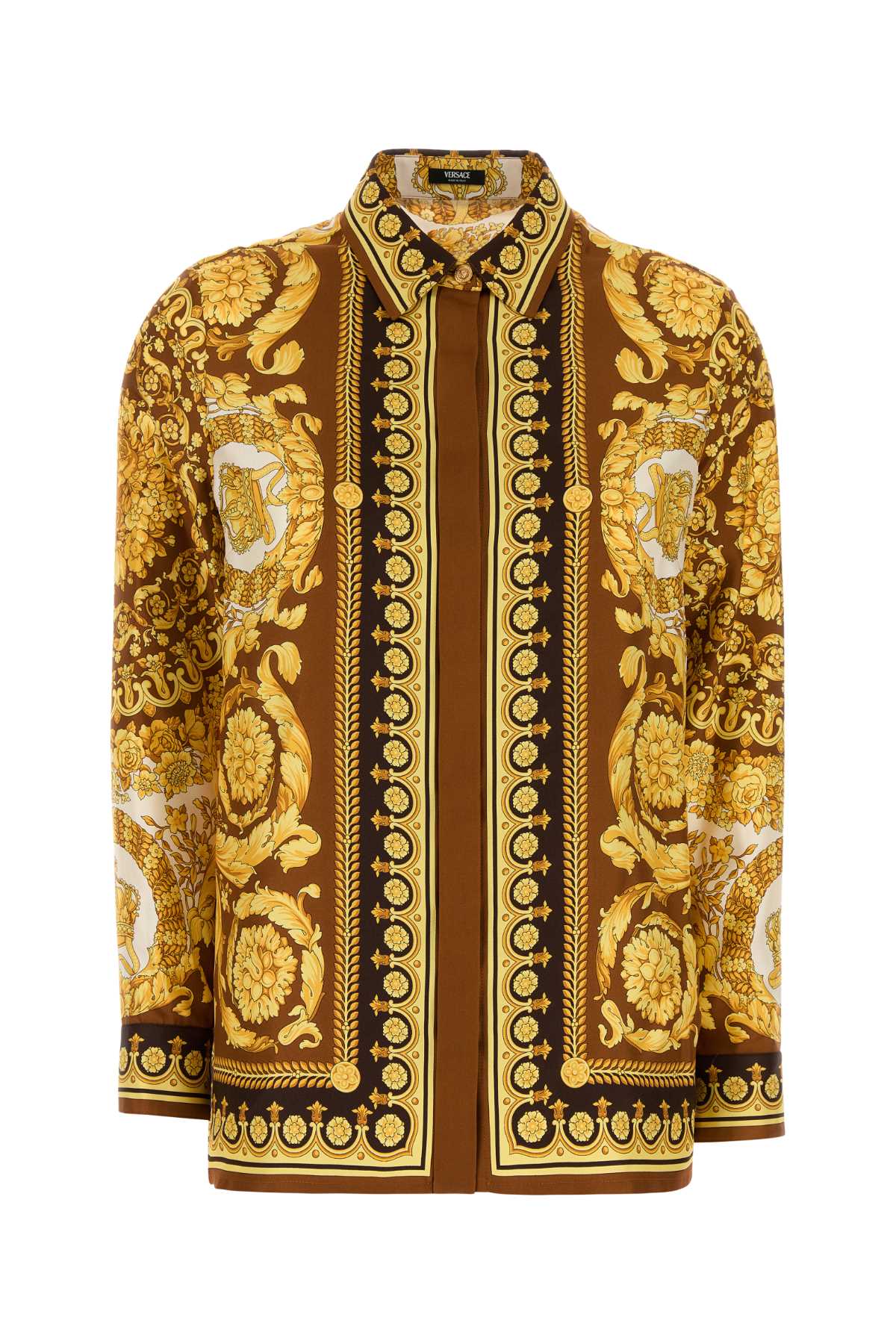 PRINTED SILK SHIRT Versace PRINTED 40