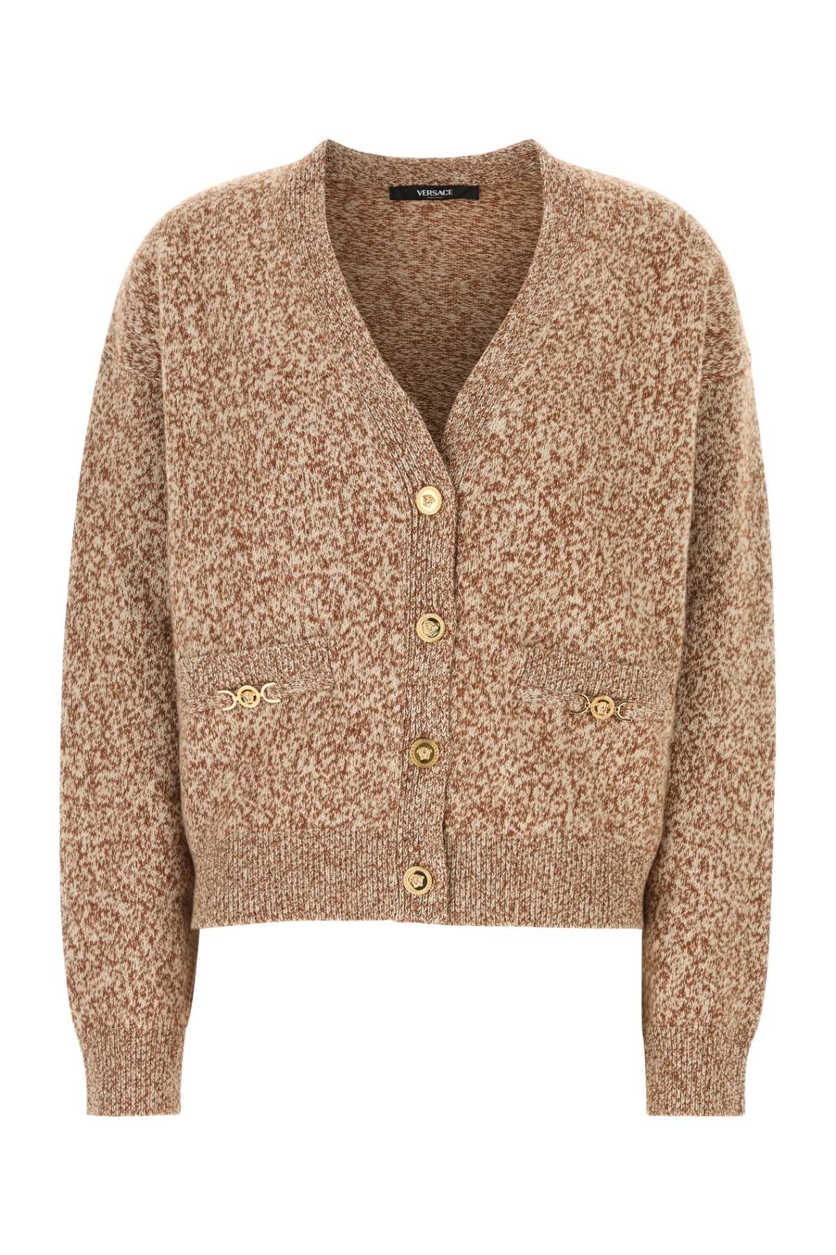 TWO-TONE WOOL BLEND CARDIGAN Versace MULTICOLOURED 42