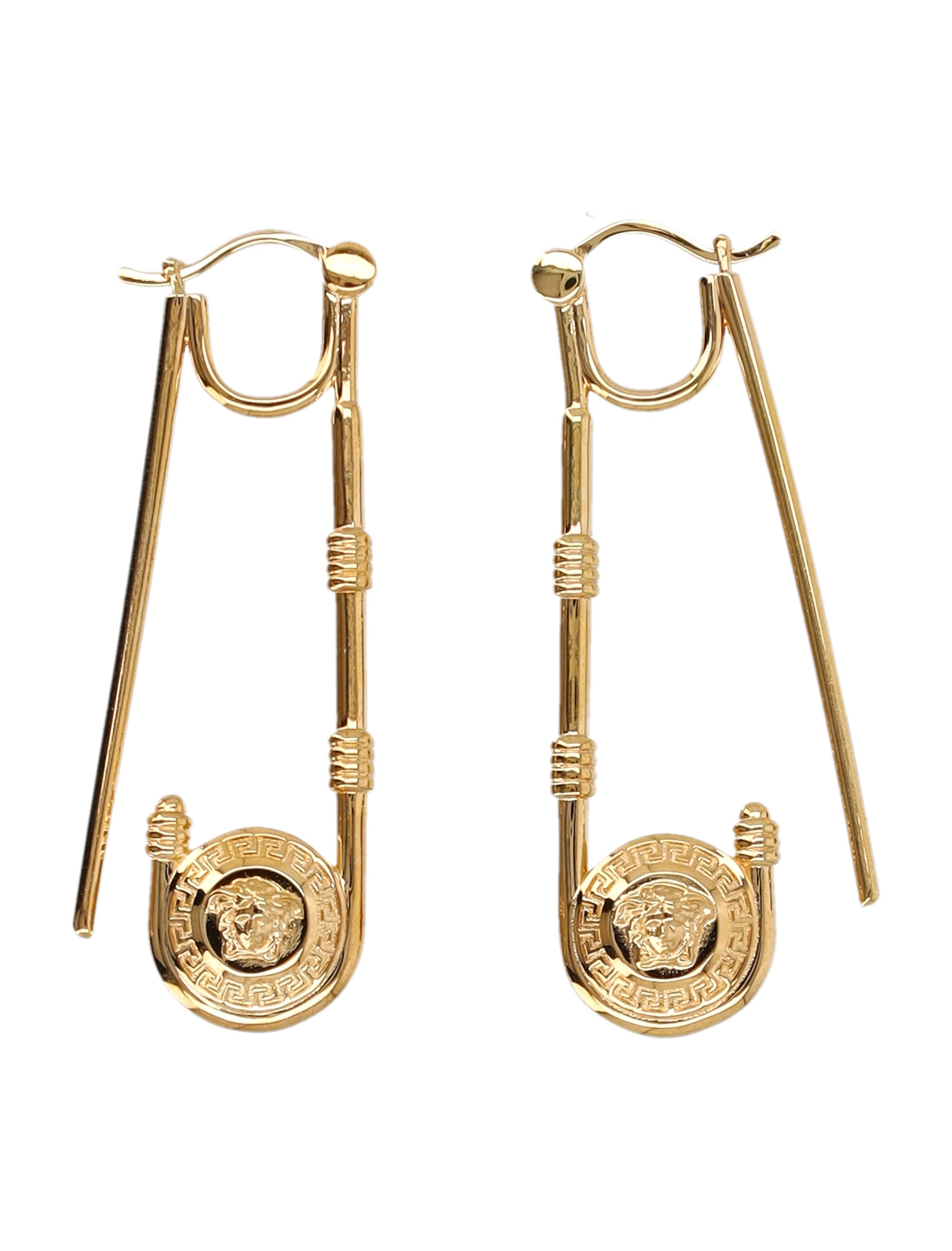 SAFETY PIN EARRINGS Versace VERSACE GOLD U