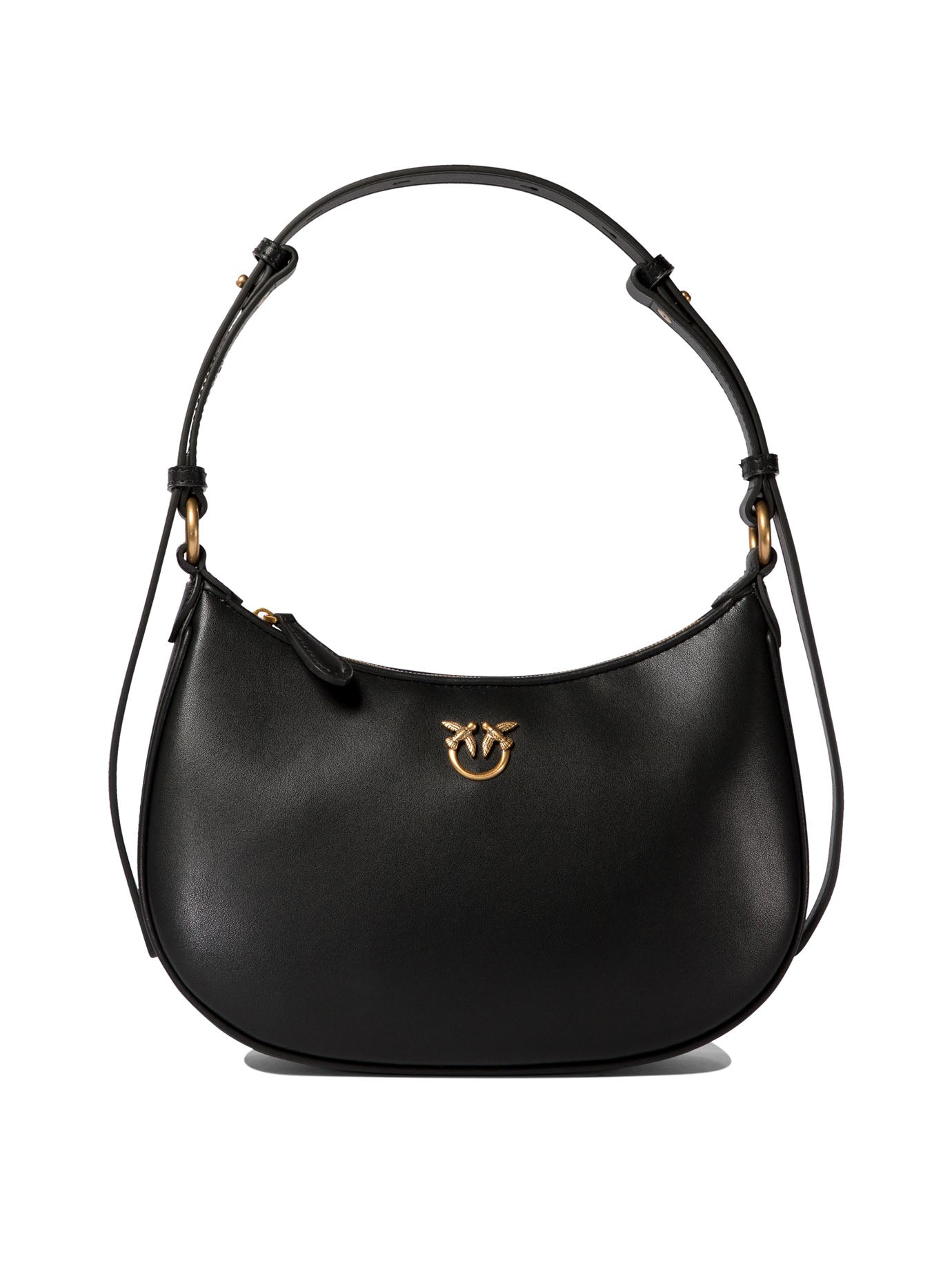 BLACK LEATHER BAG Pinko BLACK U