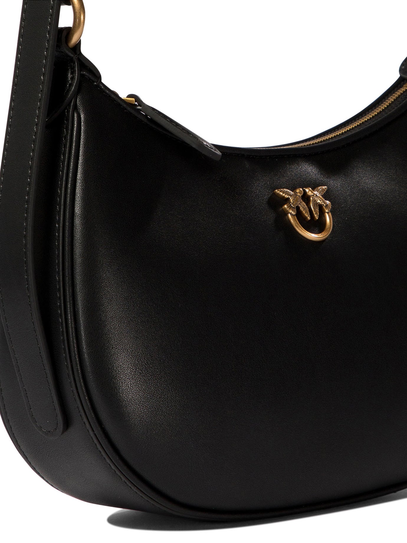 BLACK LEATHER BAG Pinko