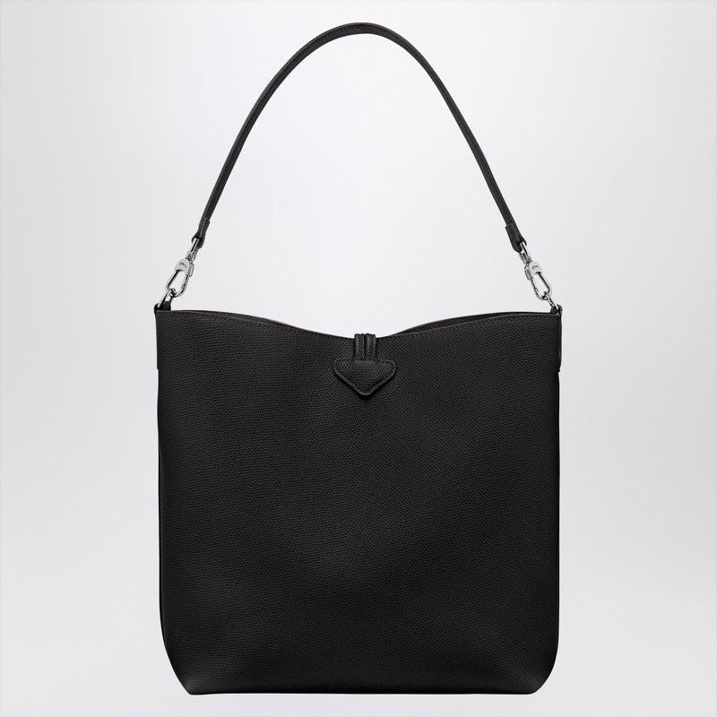 BLACK LEATHER HANDBAGS Longchamp
