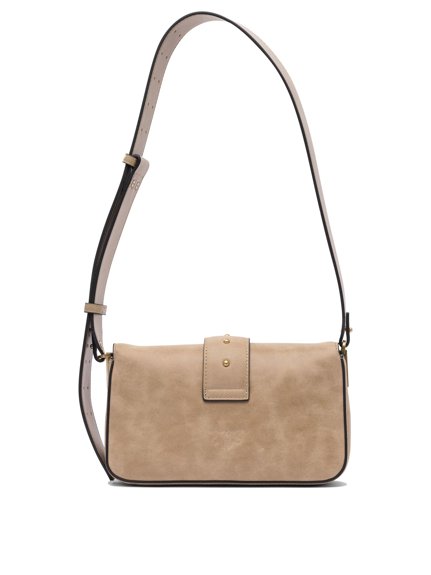 LEATHER BEIGE CROSSBODY BAG Pinko