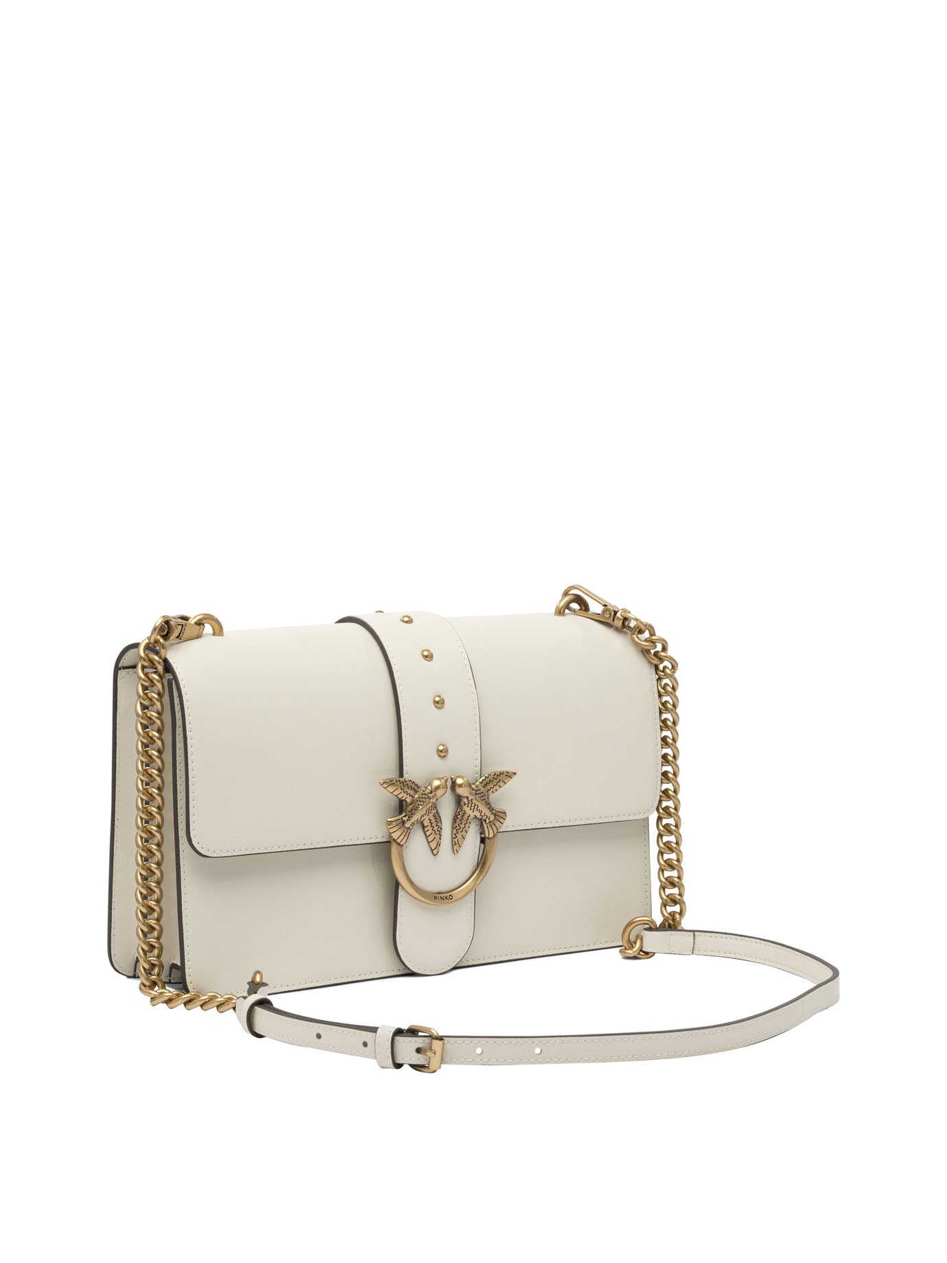 WHITE LEATHER CROSSBODY BAG Pinko