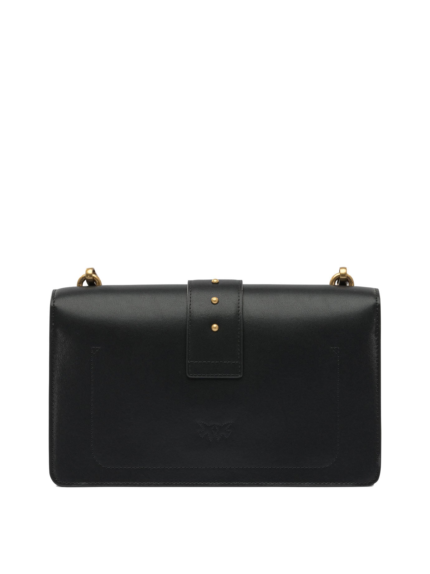 BLACK LEATHER CROSSBODY BAG Pinko