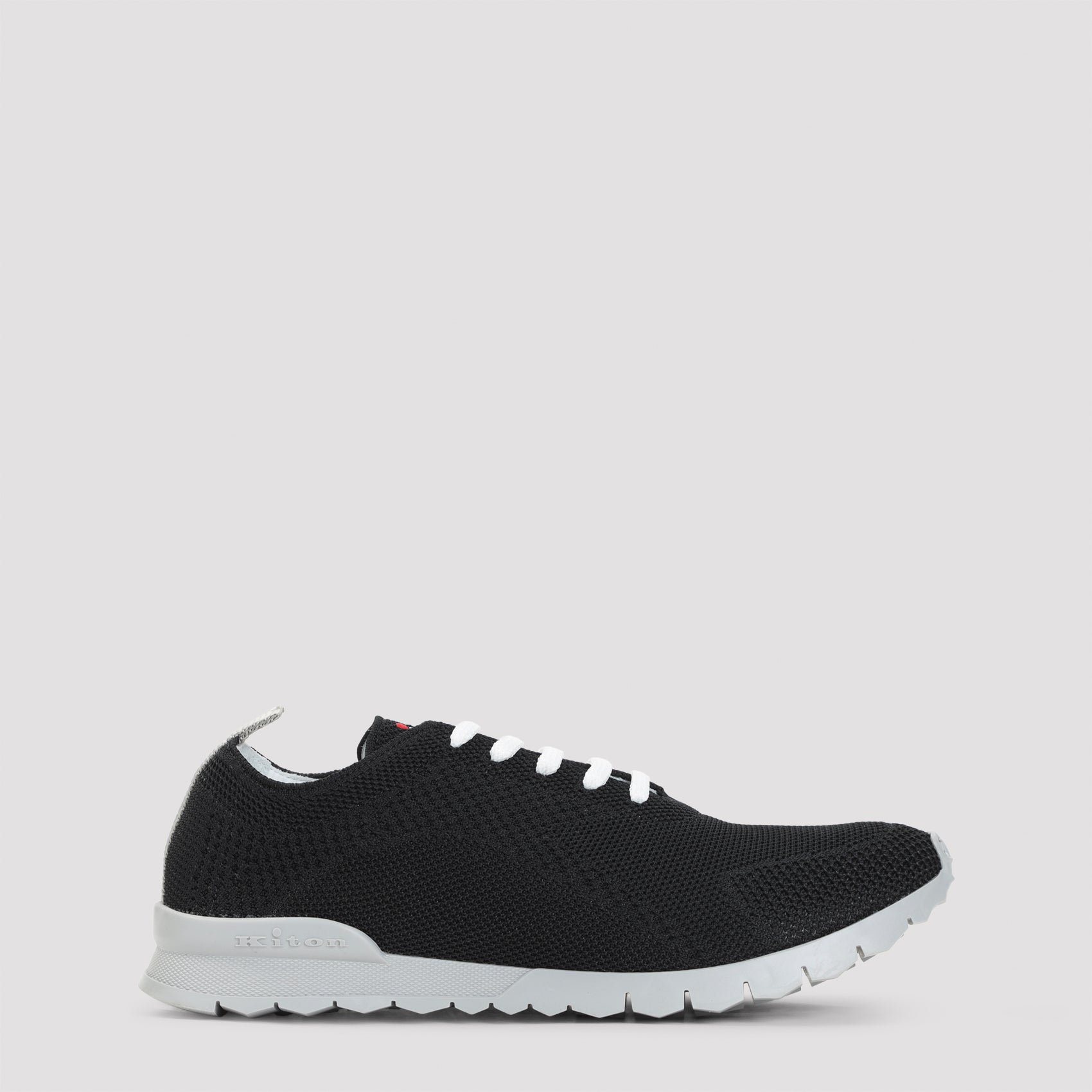Black Kiton knit low-top sneakers, side view
