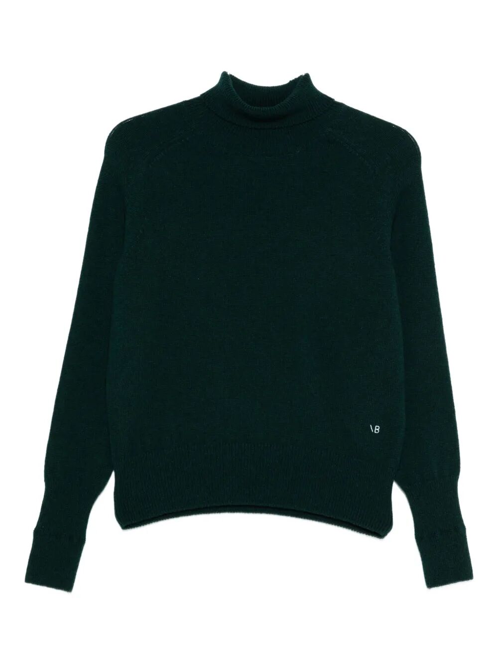 TURTLE-NECK WOOL JUMPER Victoria Beckham GREEN S