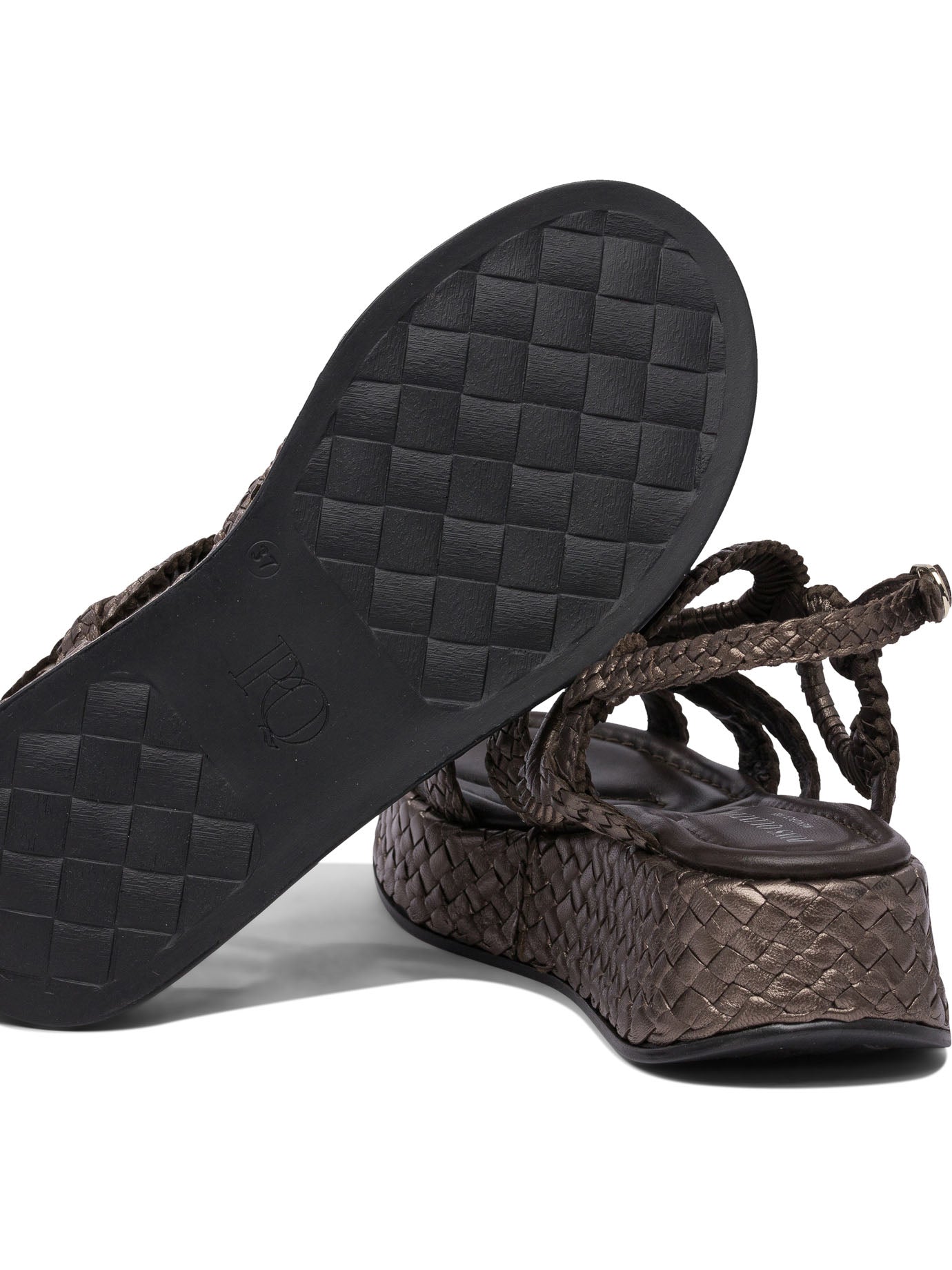BROWN RUBBER SANDALS Pons Quintana