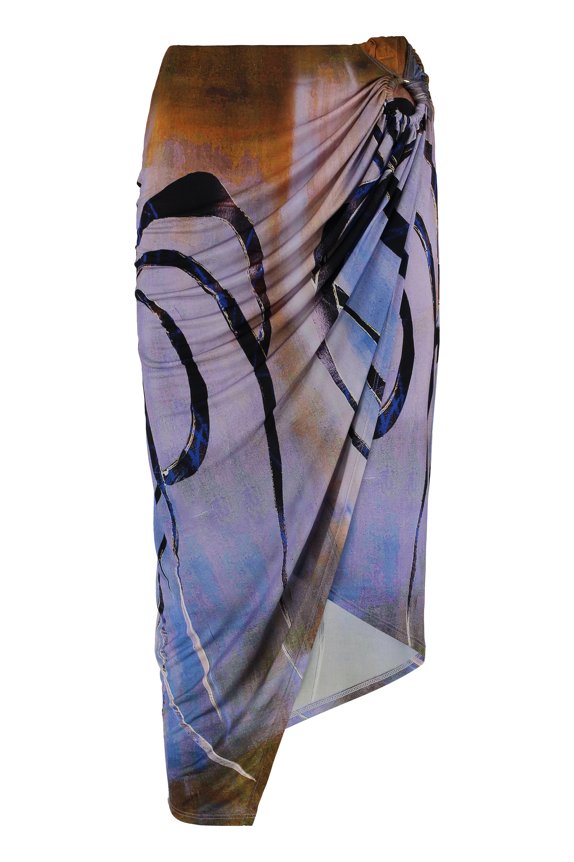 ENIGMA PRINTED MIDI SKIRT LOUISA BALLOU Multicolor M