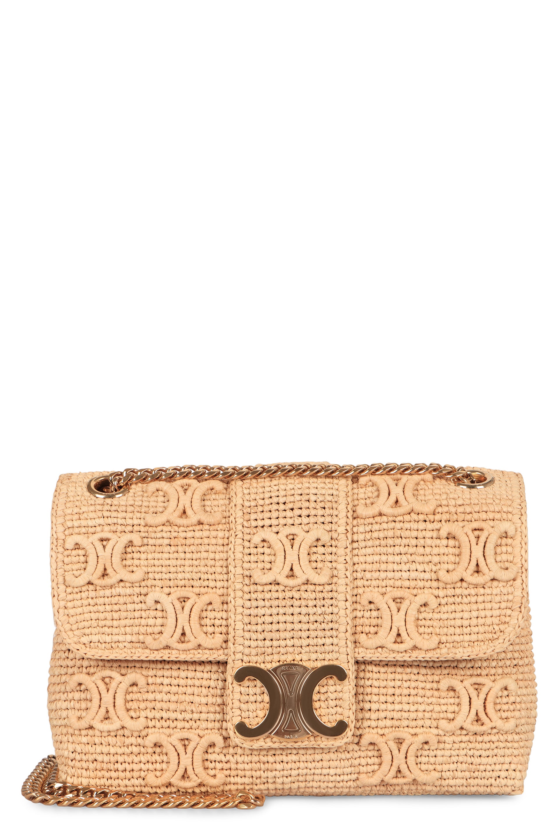 VICTOIRE RAFFIA CROSSBODY BAG Celine Ecru TU