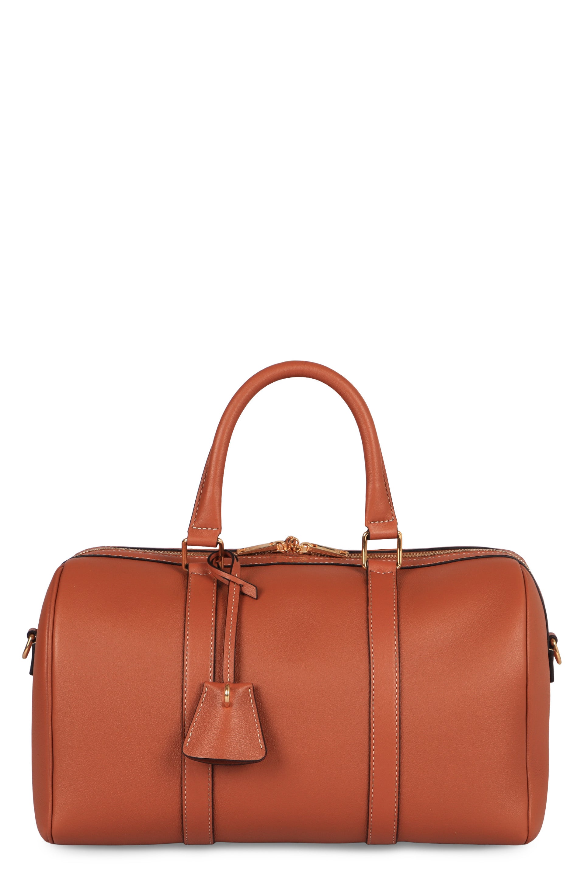 LEATHER BOSTON BAG Celine Saddle Brown TU