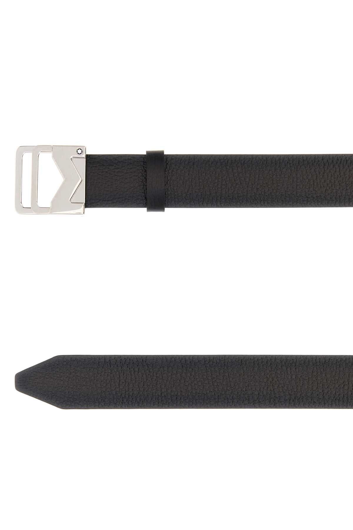 DARK BROWN LEATHER BELT MONTBLANC