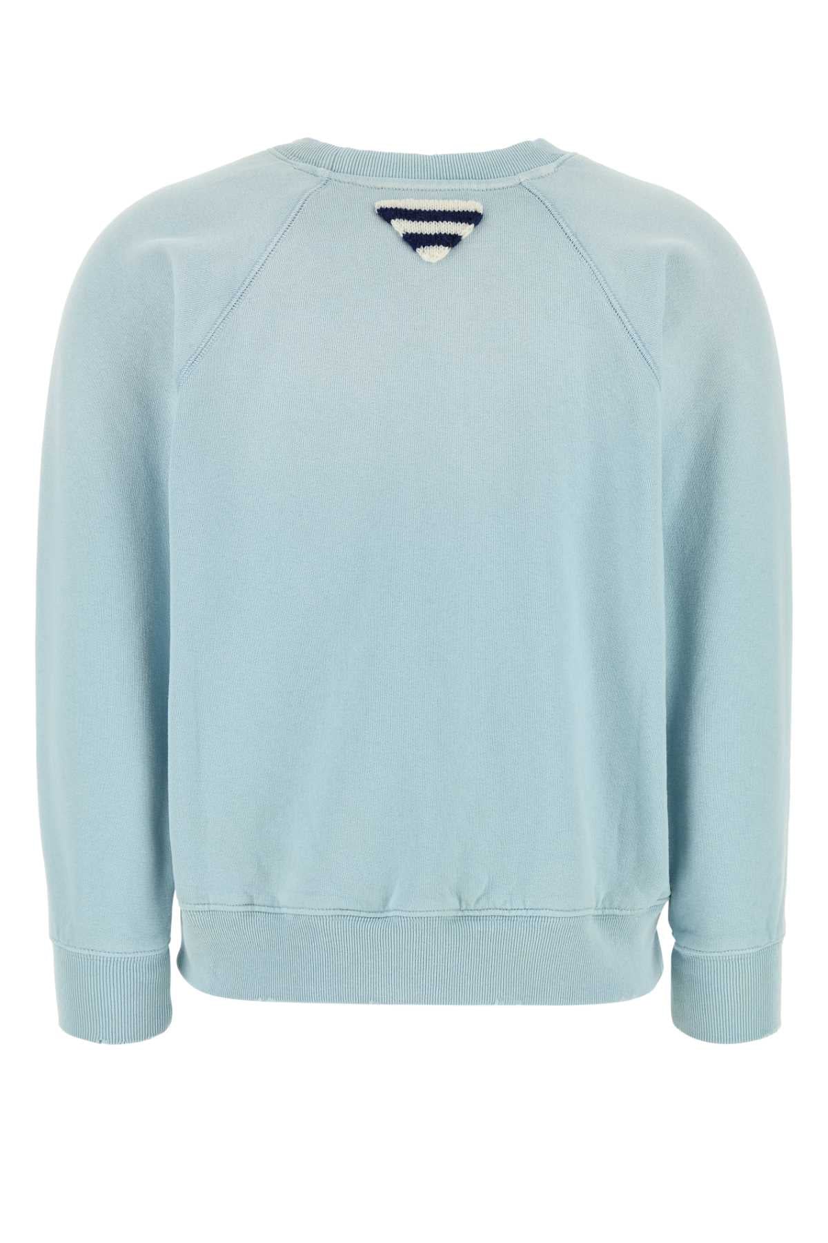 LIGHT BLUE COTTON SWEATSHIRT Prada