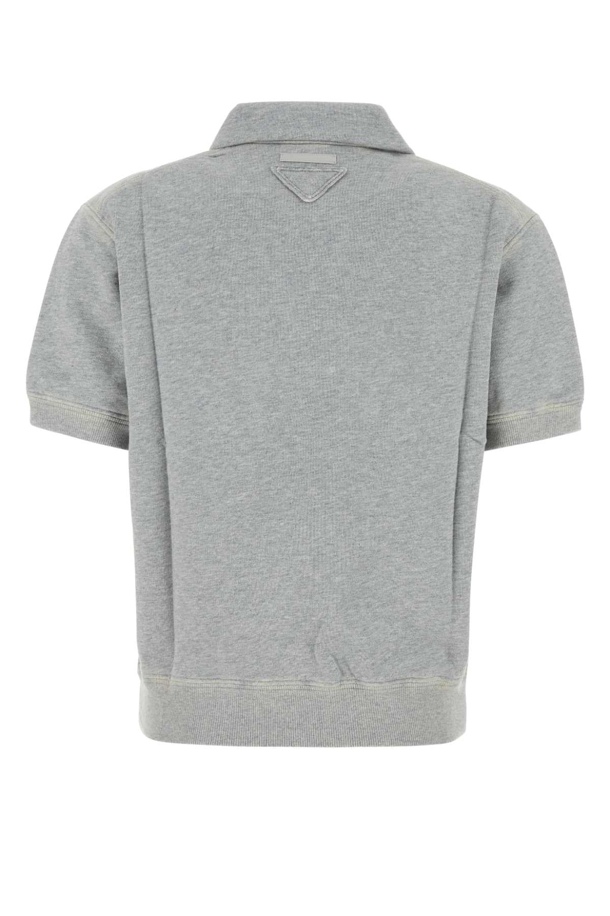 LOGO DETAIL COTTON SWEATSHIRT Prada