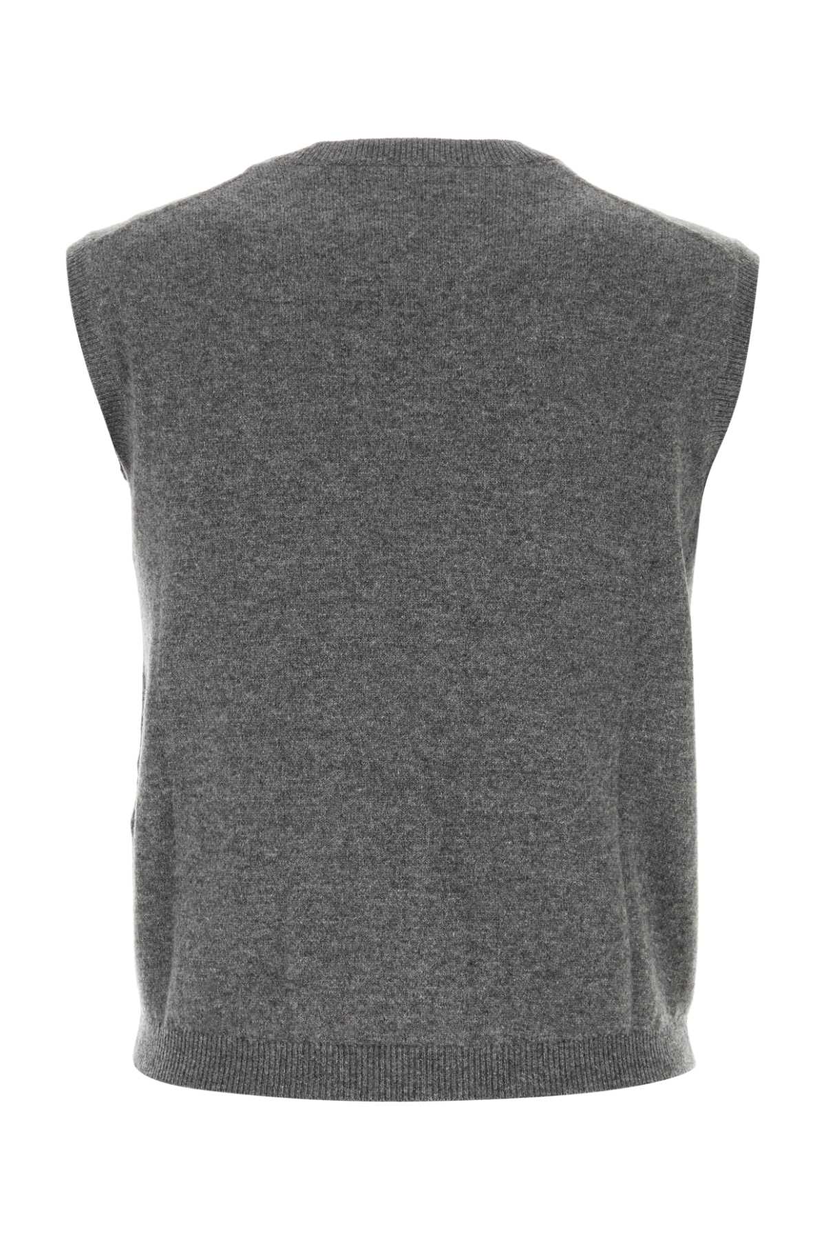 GREY STRETCH CASHMERE BLEND VEST Ferragamo