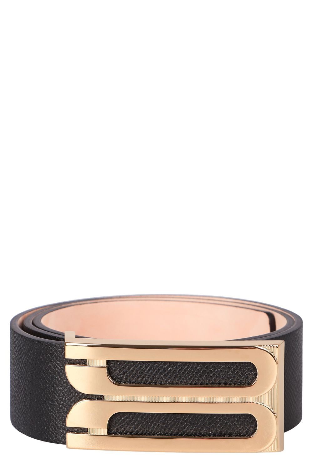 JUMBO FRAME LEATHER BELT Victoria Beckham black 80