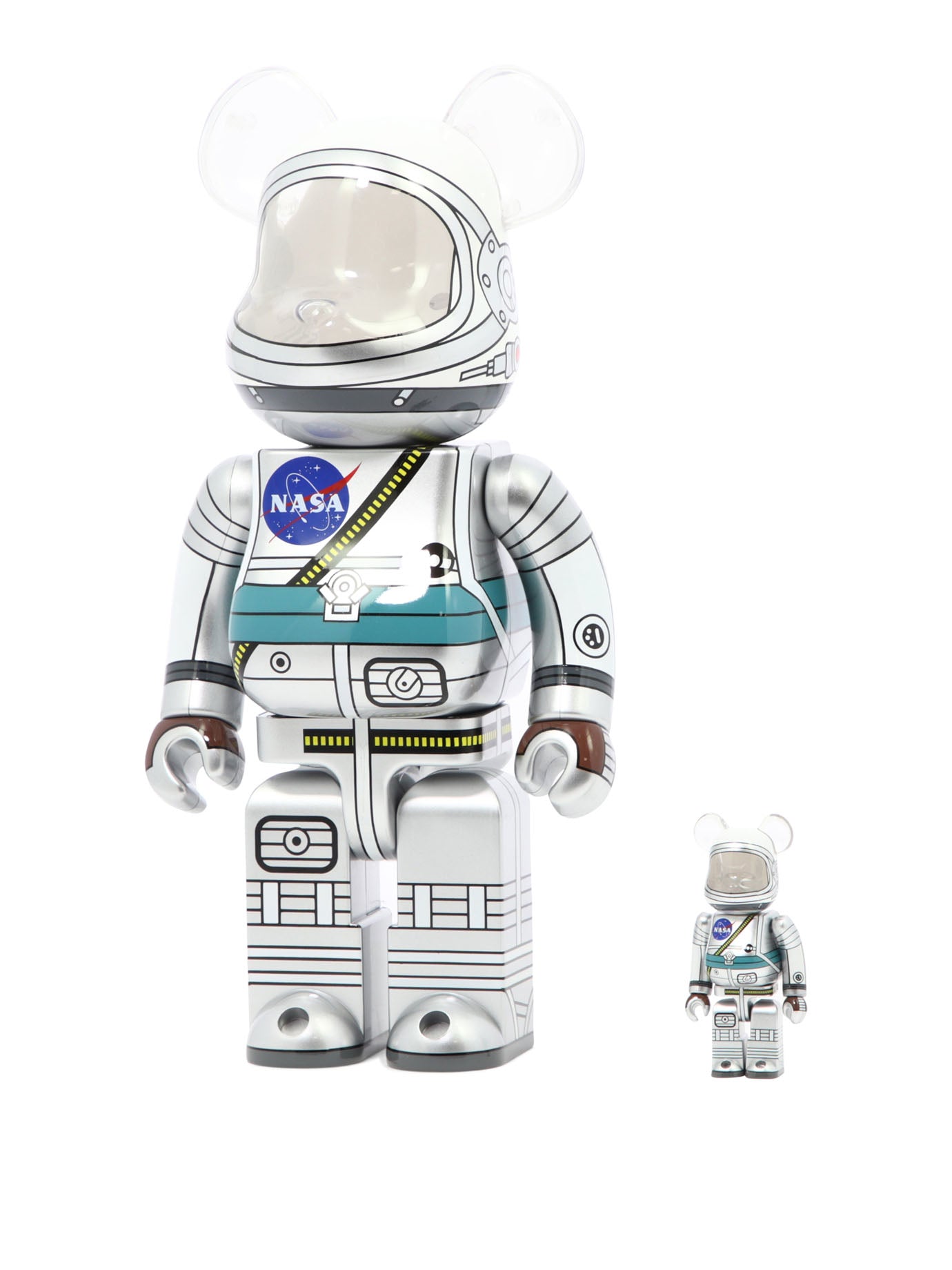 "BE@RBRICK PROJECT MERCURY ASTRONAUT 100%+400%" TOY Medicom Toy
