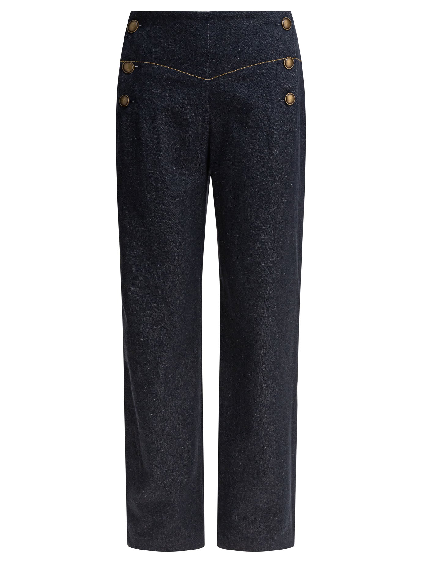BLUE VISCOSE TROUSERS Ines de la Fressange BLUE 36