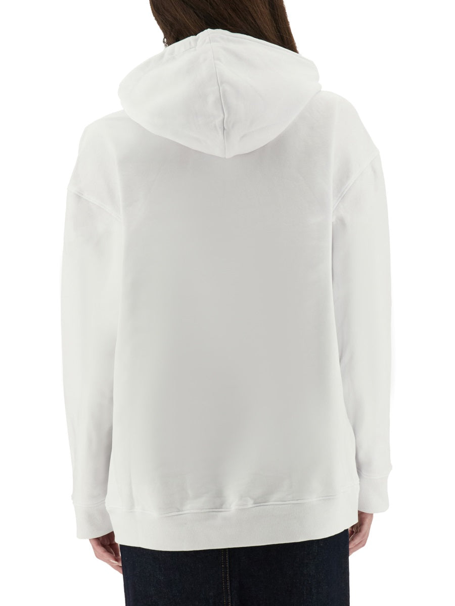 SWEATSHIRT WITH TEDDY PRINT MOSCHINO COUTURE WHITE XS