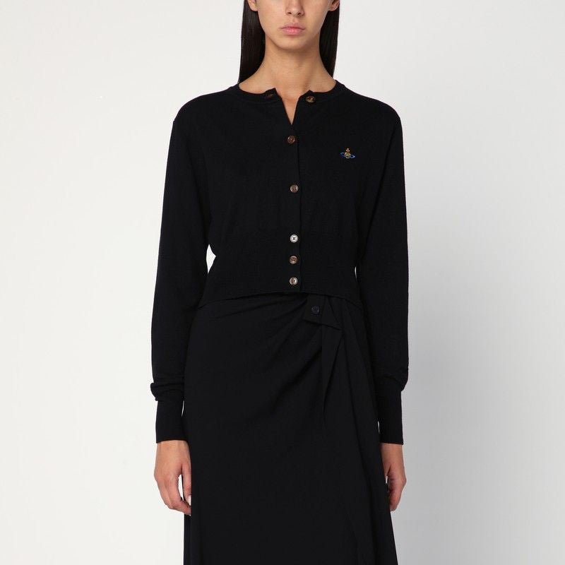 CROPPED-LENGTH KNITTED CARDIGAN Vivienne Westwood black XXS