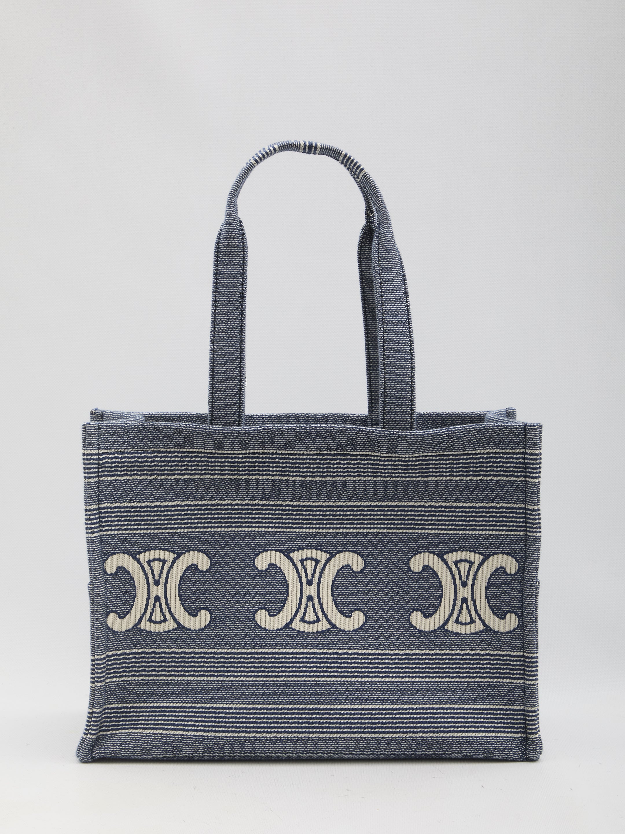CABAS THAIS GRANDE JACQUARD FABRIC TOTE Celine blue TU